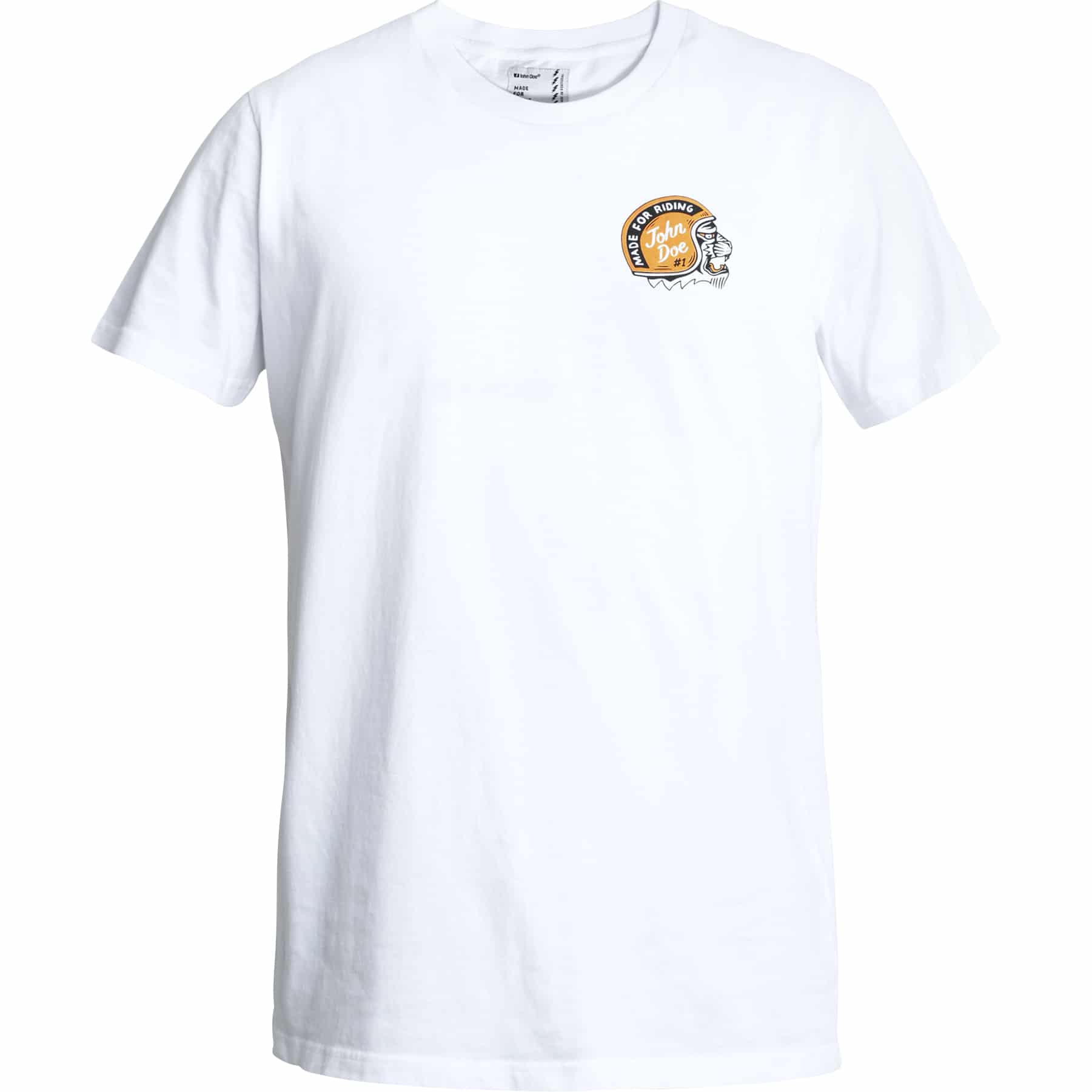 John Doe T-Shirt Built To Last weiß M - Motorradbekleidung - Freizeitbekleidung