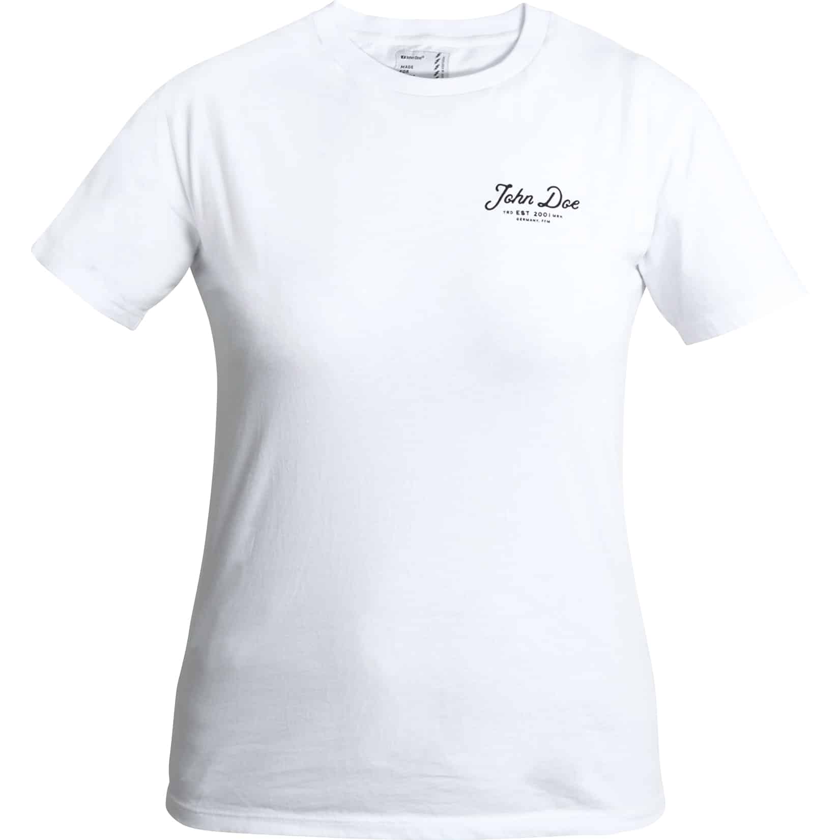 John Doe T-Shirt Damen JD Lettering weiß S - Motorradbekleidung - Freizeitbekleidung