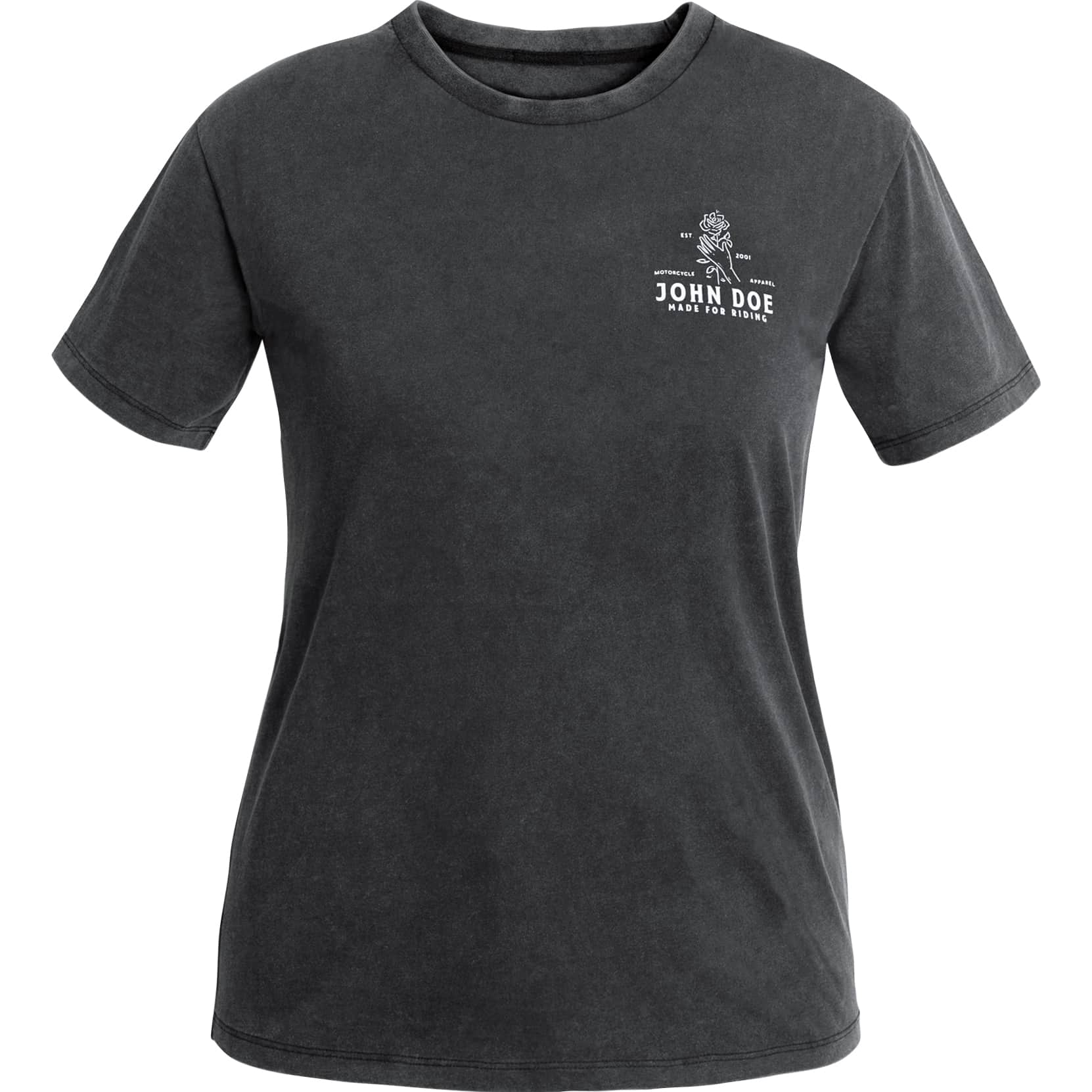 John Doe T-Shirt Damen Rose Fade Out schwarz S - Motorradbekleidung - Freizeitbekleidung