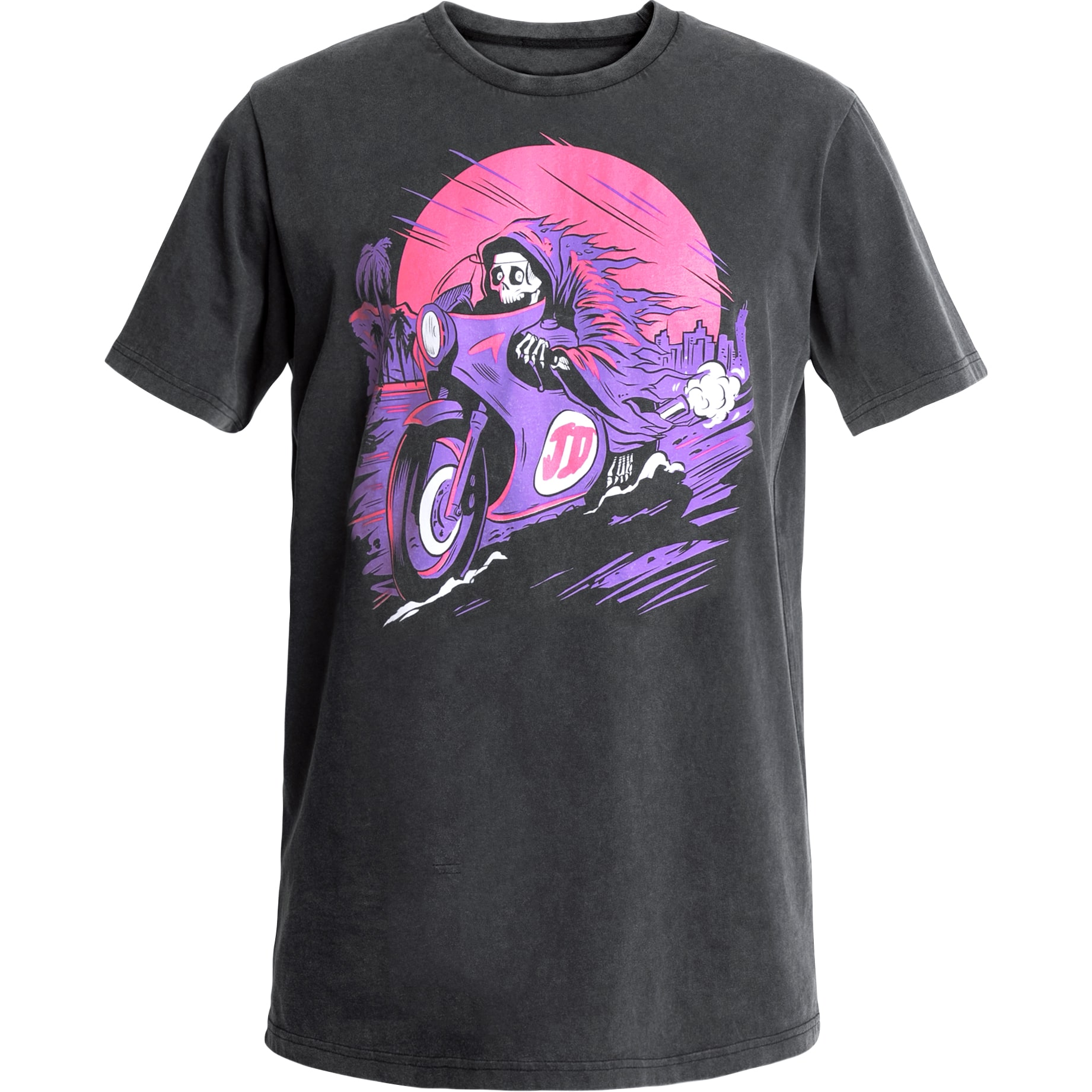 John Doe T-Shirt Palm Fade Out schwarz L - Motorradbekleidung - Freizeitbekleidung