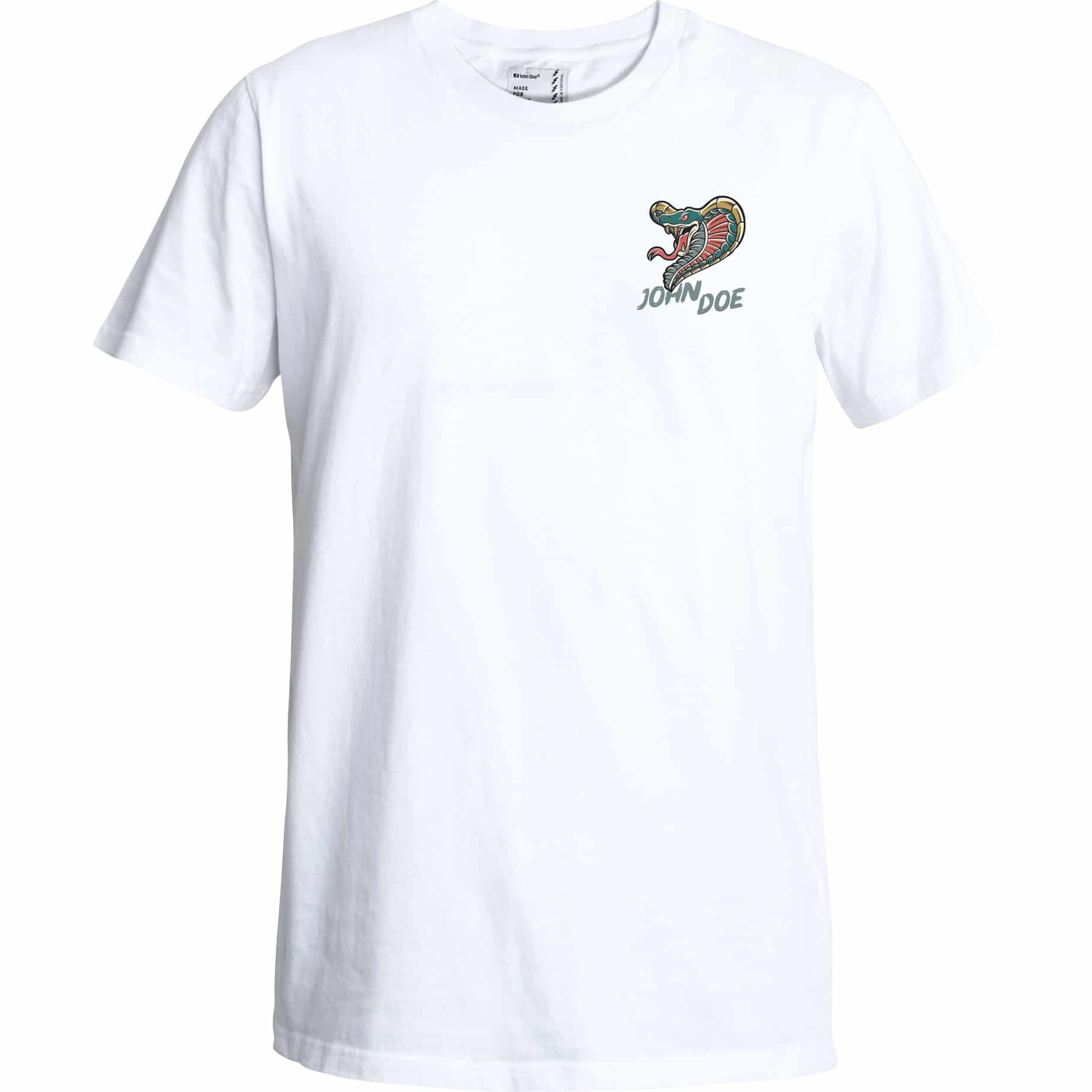 John Doe T-Shirt Snake II weiß M - Motorradbekleidung - Freizeitbekleidung
