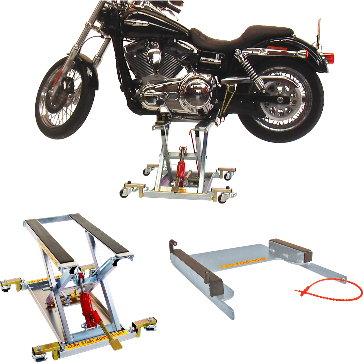 Kern-Stabi X5 Hebetisch-Adapter X516 für Harley-Davidson Dyna ab 2006 - Motorradzubehör - Aufbockvorrichtungen