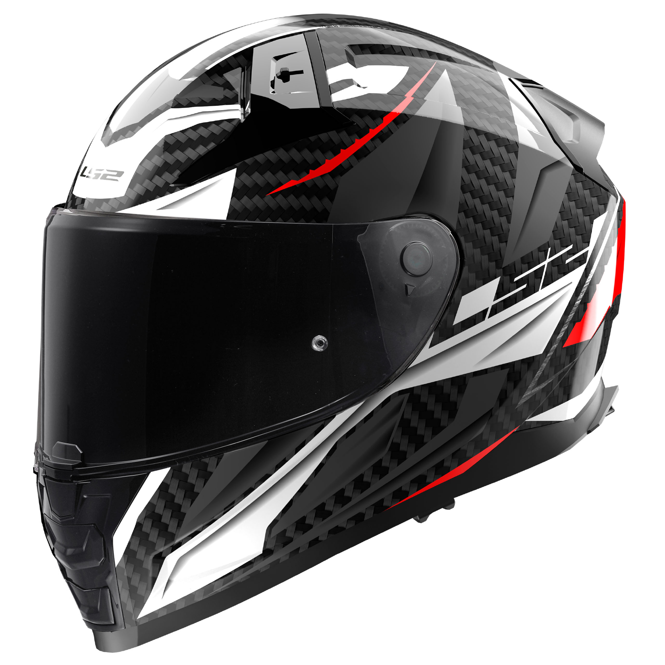 LS2 FF811 Vector II Carbon Savage weiß/rot/grau 4XL - Helme & Brillen - Sport Helme & Brillen