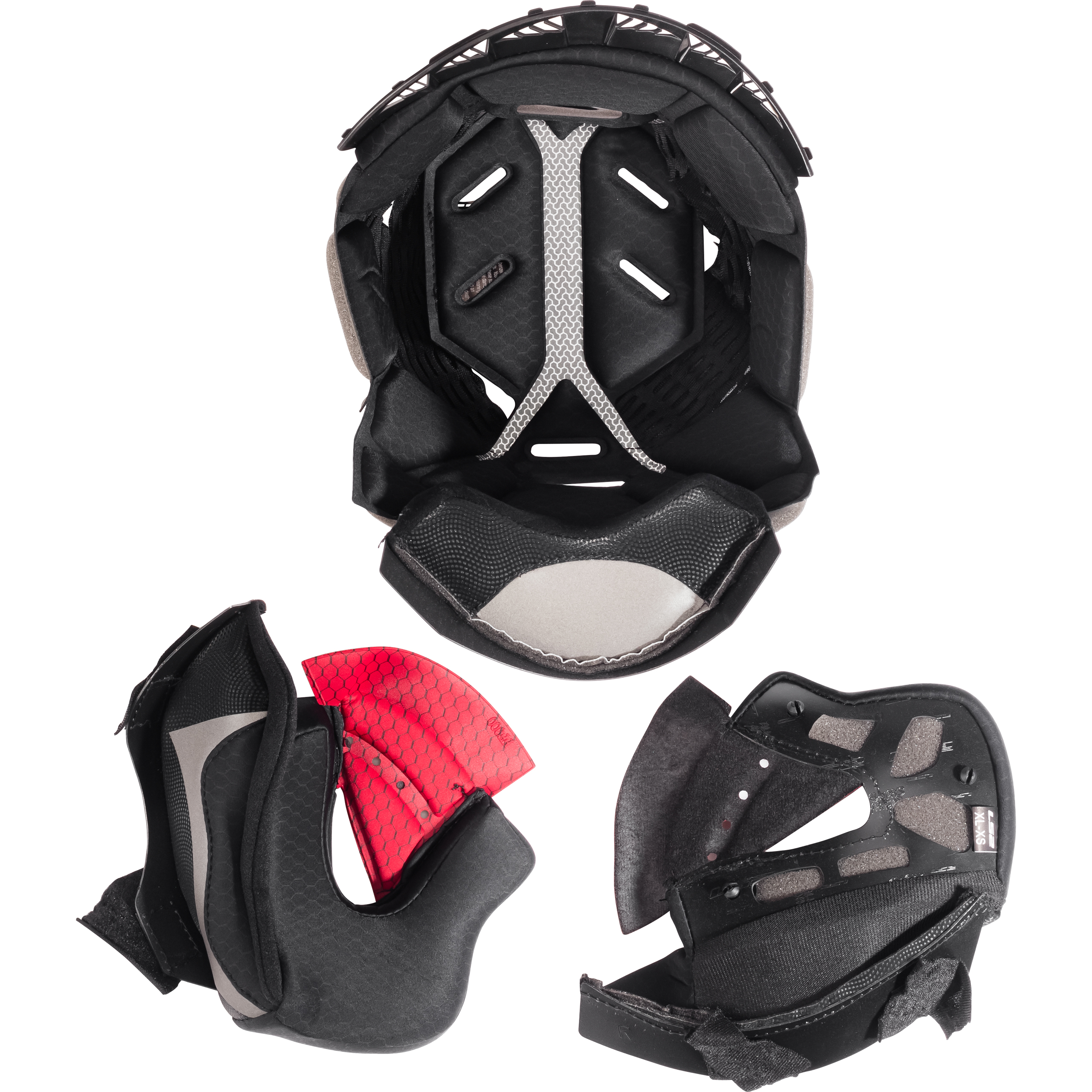 LS2 Wangen- und Innenpolster Set Valiant II schwarz XS - Helme & Brillen - Motorradhelme Zubehör
