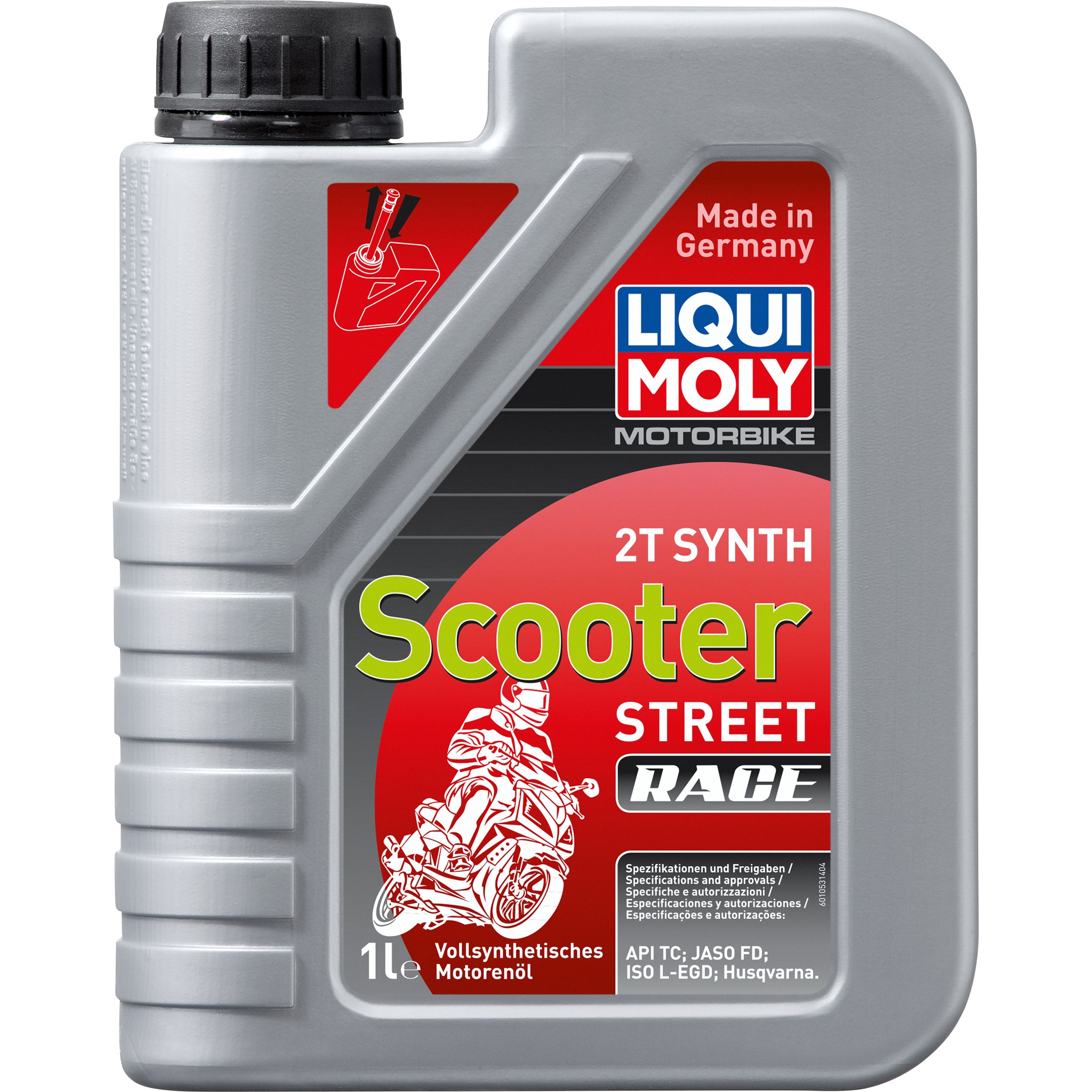 Liqui Moly 2-Takt Öl Motorbike 2T Scooter Street Race Vollsynt. 1 Liter - Motorradzubehör - Öle & Schmiermittel