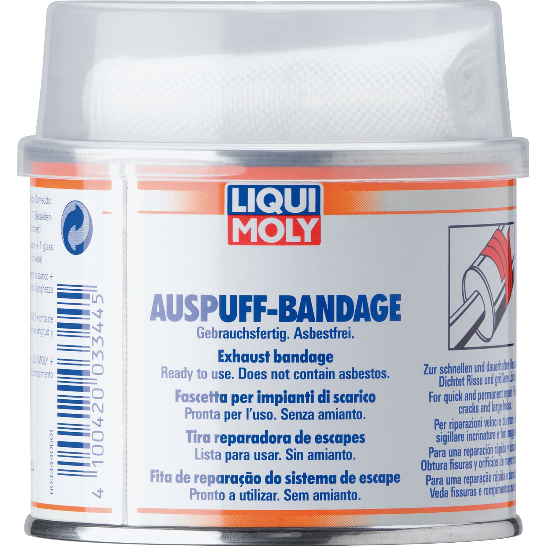 Liqui Moly Auspuff-Bandage mit Paste 3344 100x6cm - Motorradzubehör - Werkstattzubehör