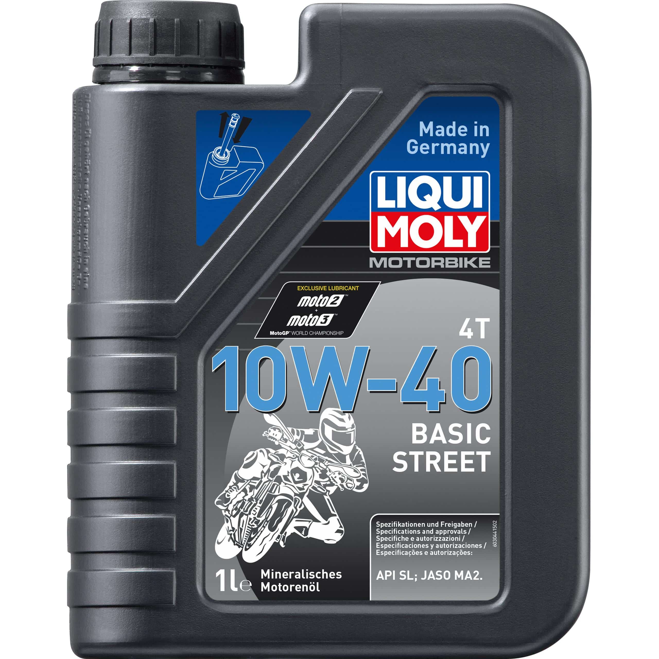 Liqui Moly Motoröl Motorbike 4T 10W-40 Basic Street 1 Liter - Motorradzubehör - Öle & Schmiermittel