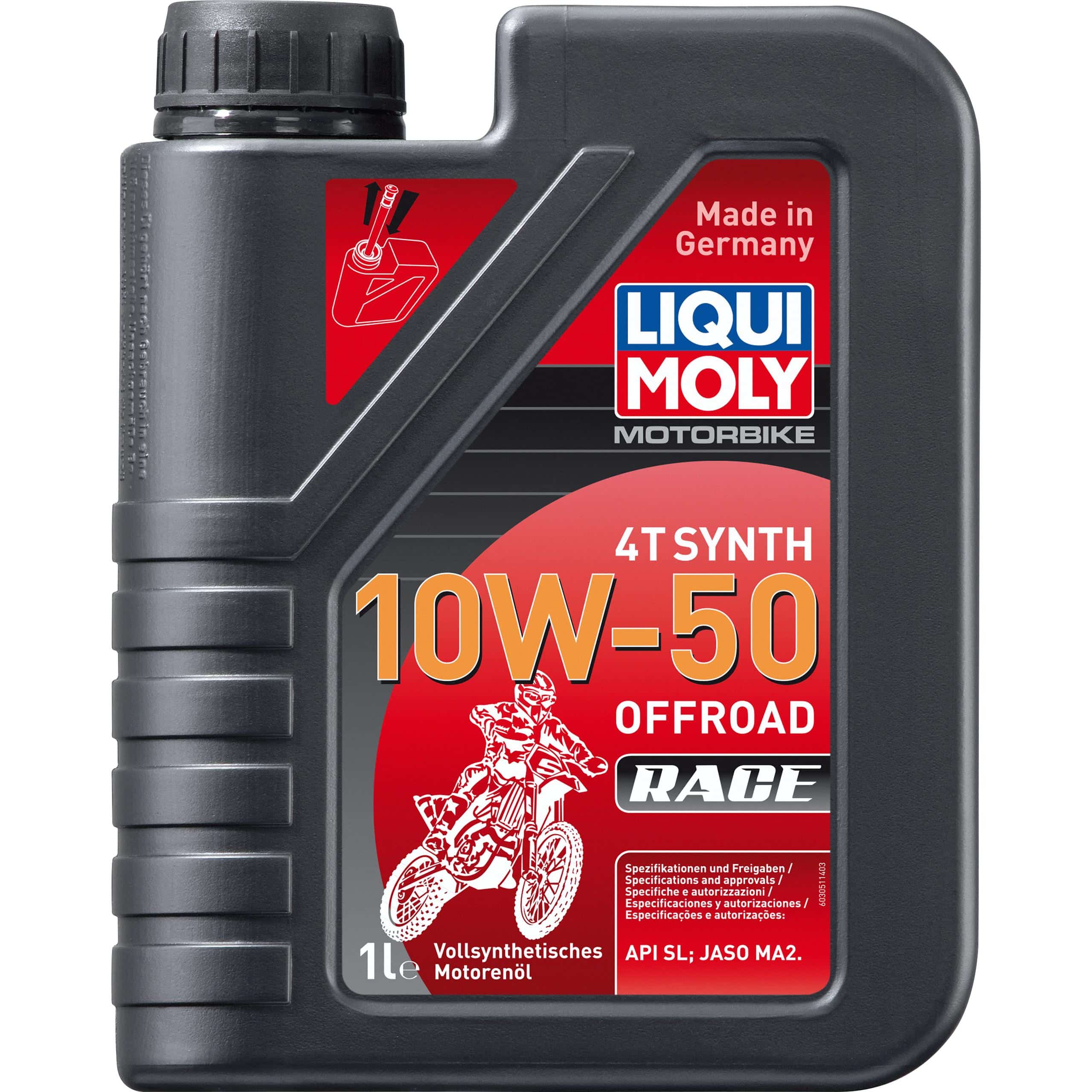 Liqui Moly Motoröl Motorbike 4T 10W-50 Offroad Race Vollsynthe. 1 Liter - Motorradzubehör - Öle & Schmiermittel