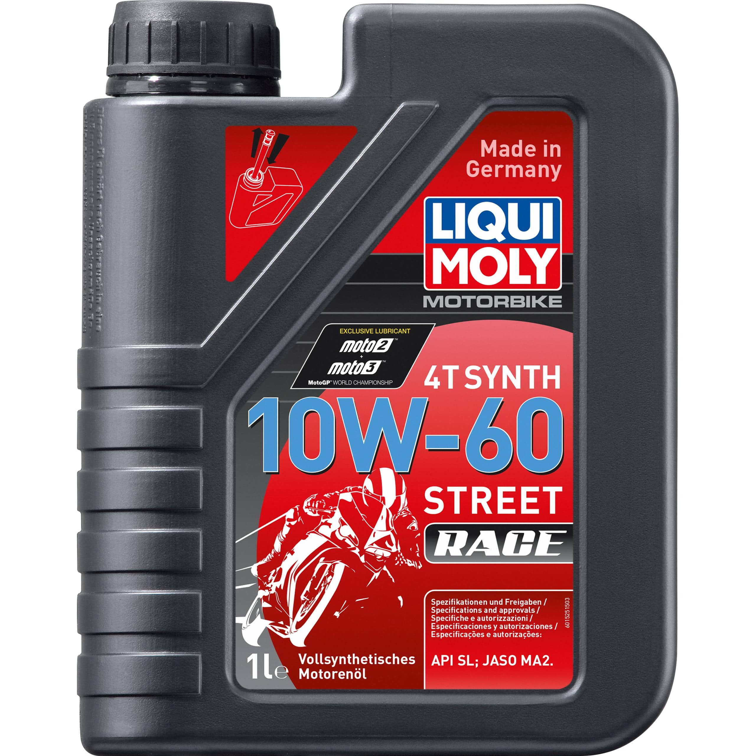 Liqui Moly Motoröl Motorbike 4T 10W-60 Street Race Vollsynthet. 1 Liter - Motorradzubehör - Öle & Schmiermittel