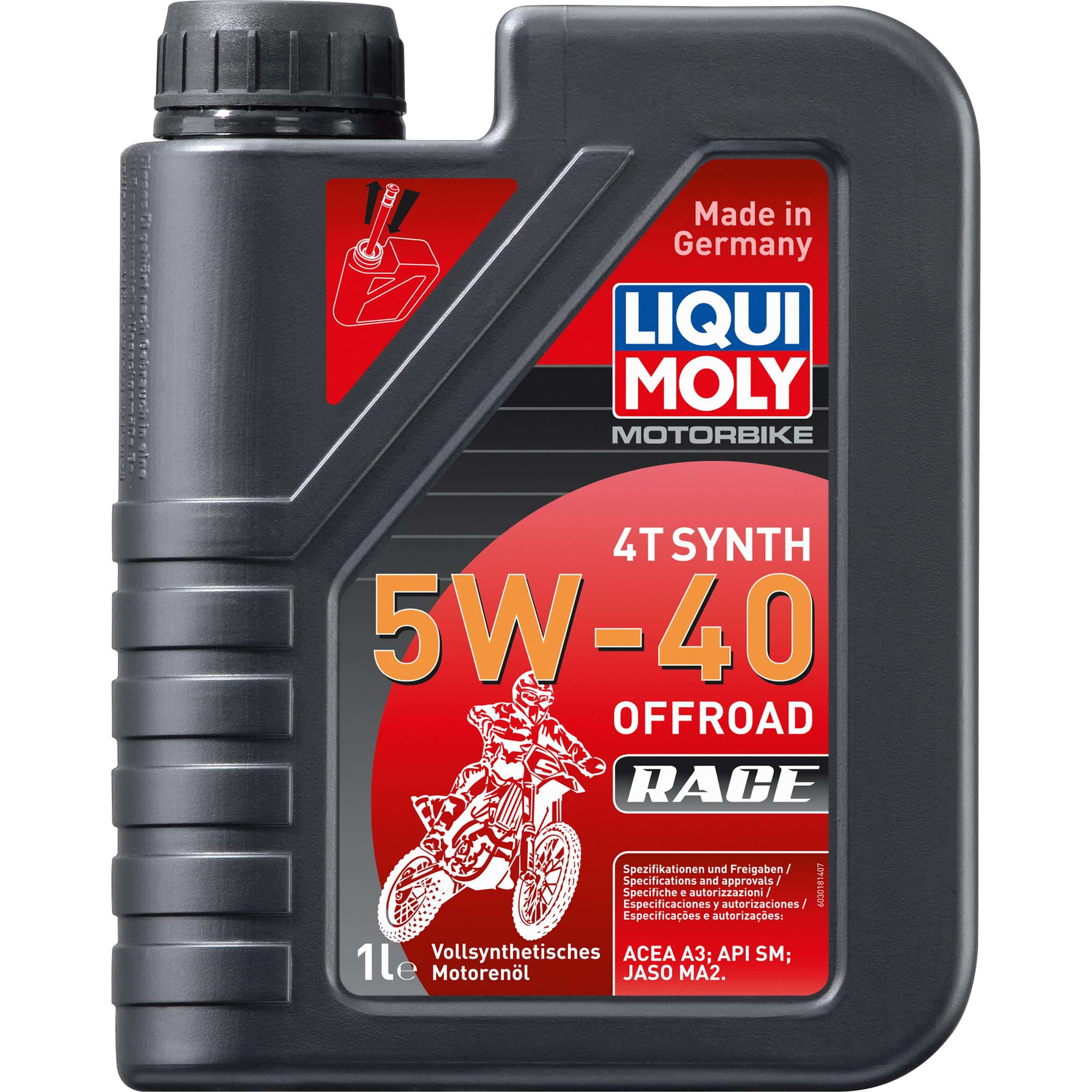 Liqui Moly Motoröl Motorbike 4T 5W-40 Offroad Race Vollsynthet. 1 Liter - Motorradzubehör - Öle & Schmiermittel