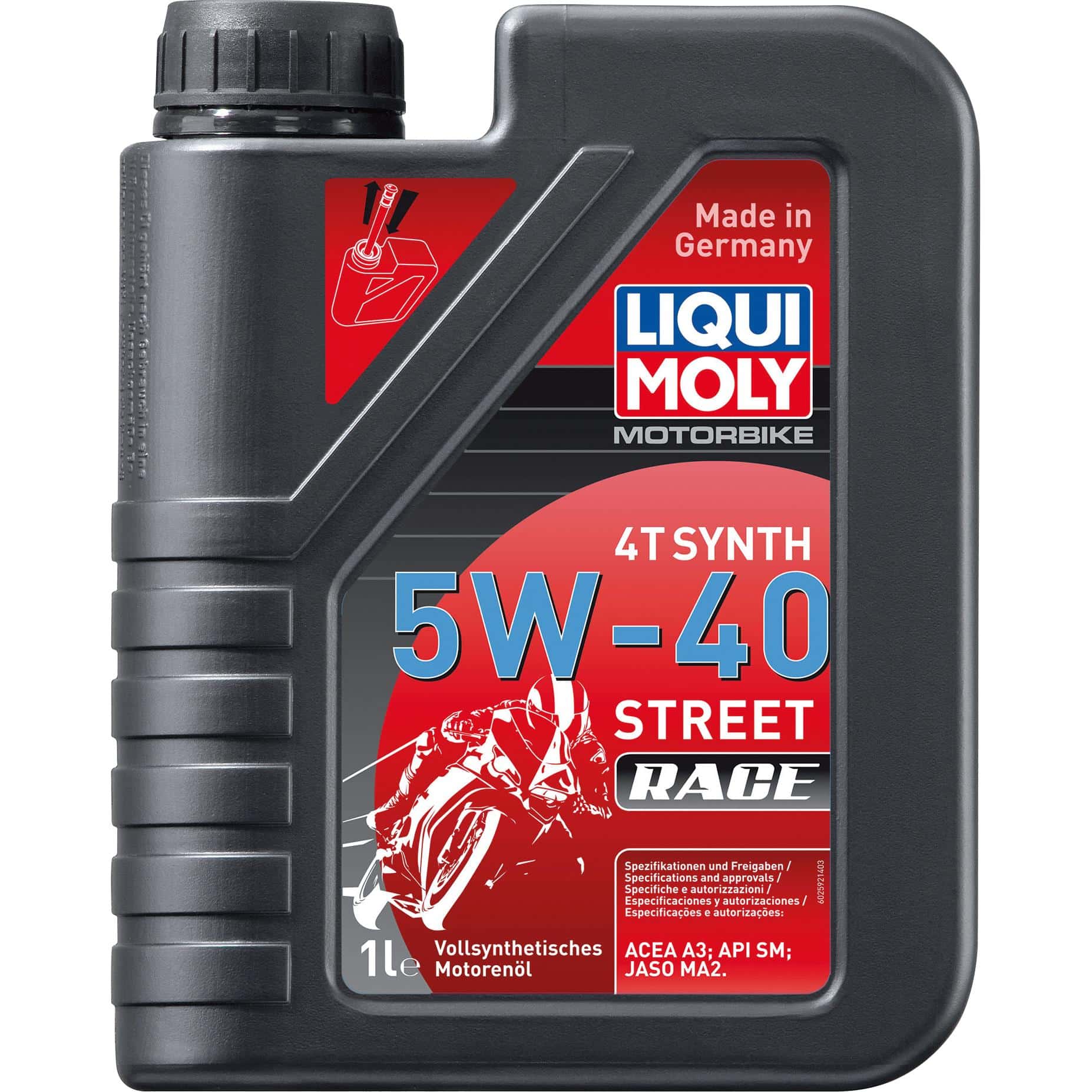Liqui Moly Motoröl Motorbike 4T 5W-40 Street Race Vollsyntheti. 1 Liter - Motorradzubehör - Öle & Schmiermittel