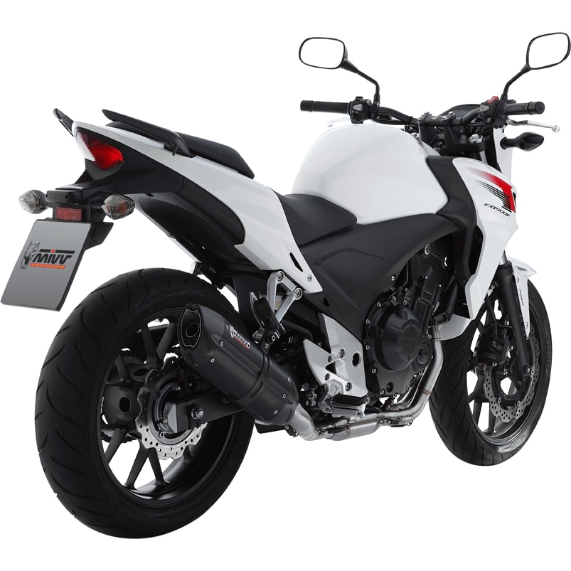 MIVV Suono Auspuff schwarz H.051.L9 für CB/CBR 500 F/X/R 13-15 - Motorradteile & Ersatzteile - Auspuff