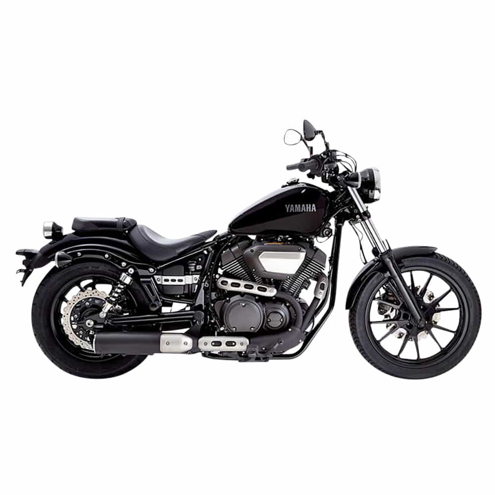 Miller Exhaust Auspuff slip-on kurz Standard schwarz/poliert für Yamaha XV - Motorradteile & Ersatzteile - Auspuff