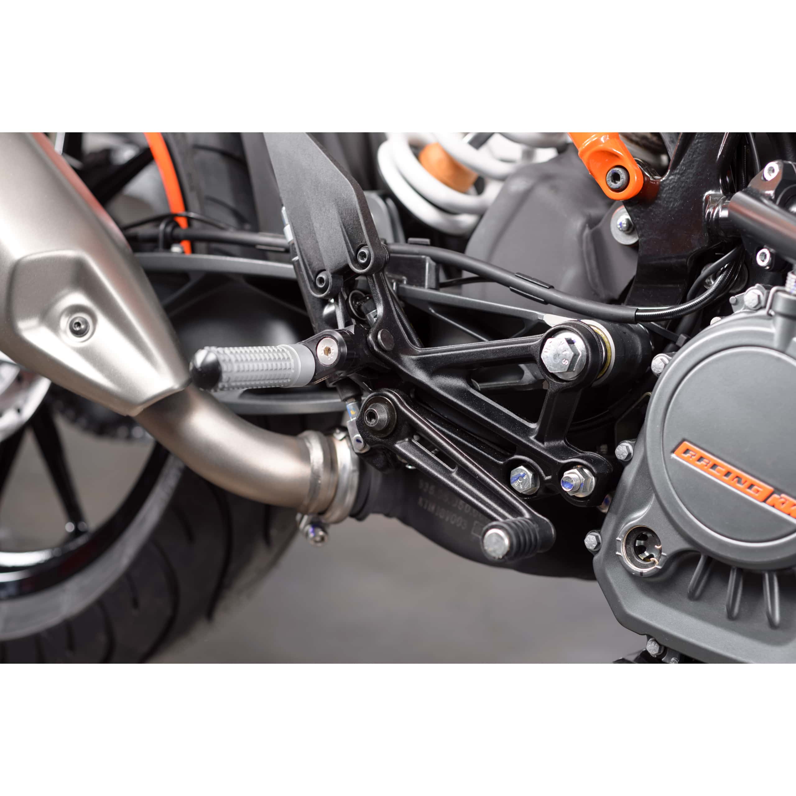Mizu Fußrastenpaar Flex Race 22mm für Fahrer schwarz/silber 10003 - Motorradteile & Ersatzteile - Fußrasten & Hebel