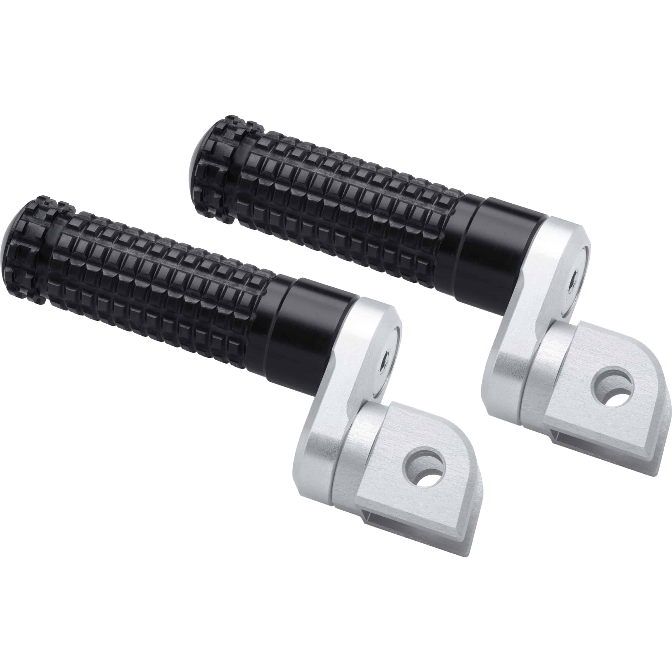 Mizu Fußrastenpaar Flex Race 22mm für Fahrer silber/schwarz 10008 - Motorradteile & Ersatzteile - Fußrasten & Hebel