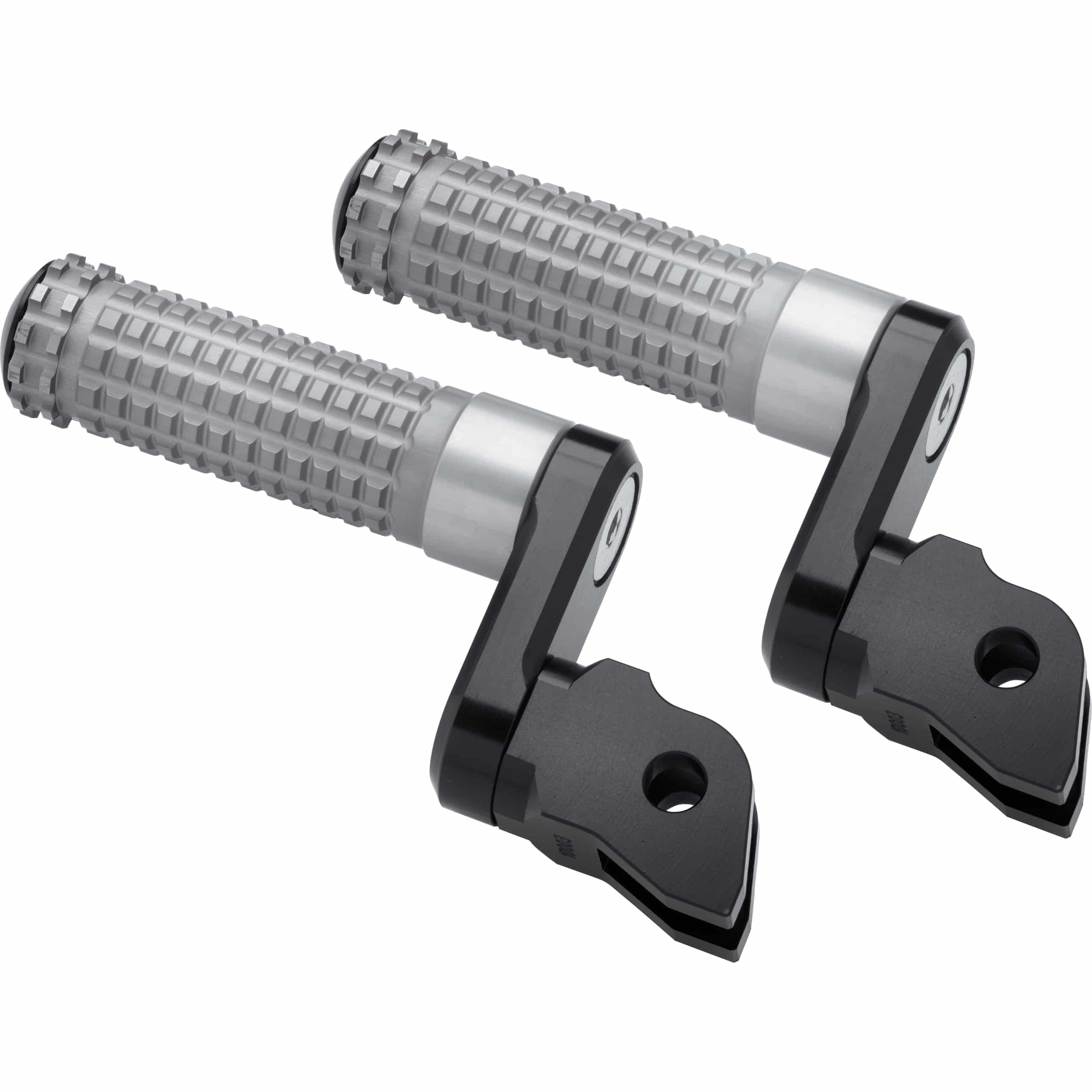 Mizu Fußrastenpaar Flex Race 33mm für Fahrer schwarz/silber 10003 - Motorradteile & Ersatzteile - Fußrasten & Hebel