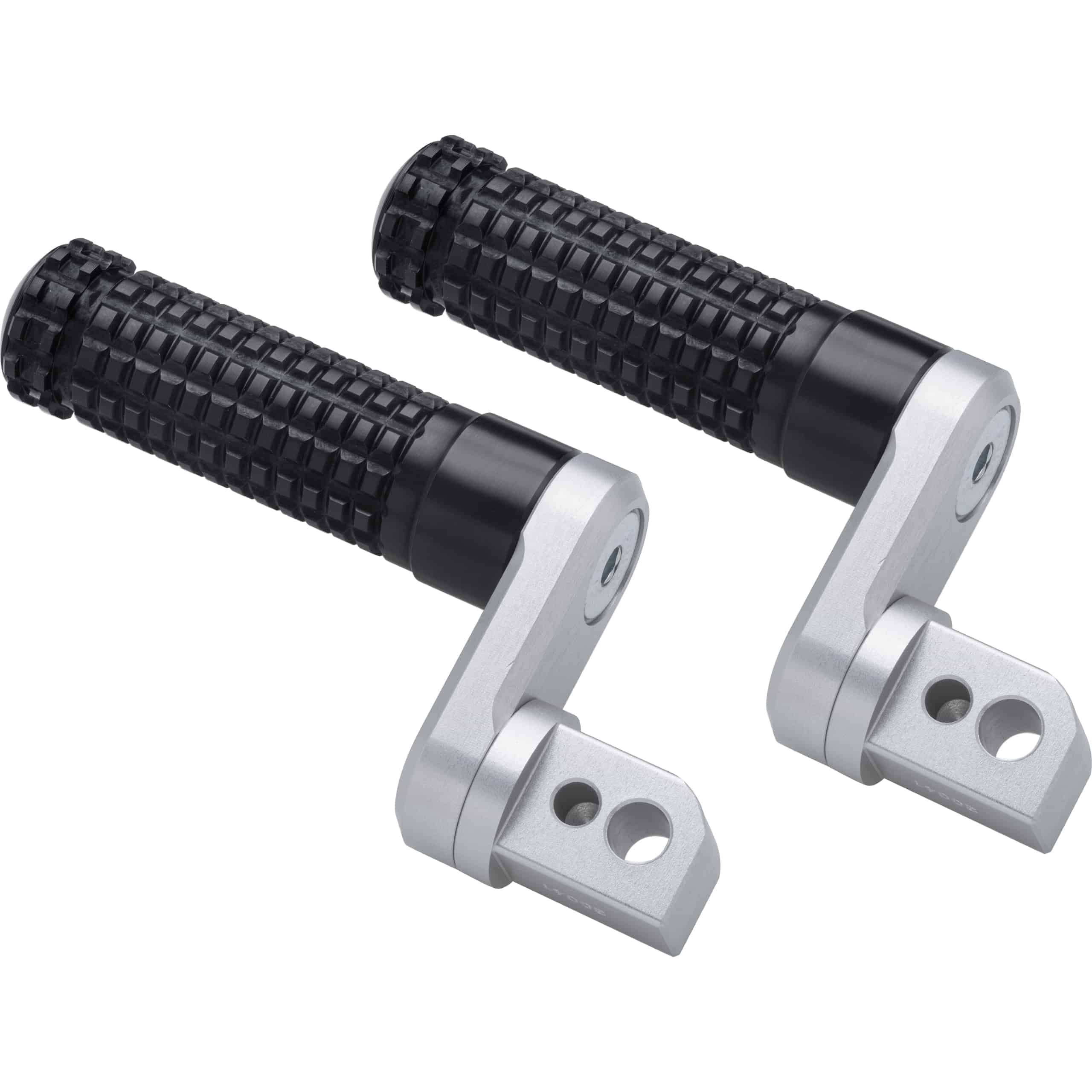 Mizu Fußrastenpaar Flex Race 33mm für Sozius silber/schwarz 20041 - Motorradteile & Ersatzteile - Fußrasten & Hebel