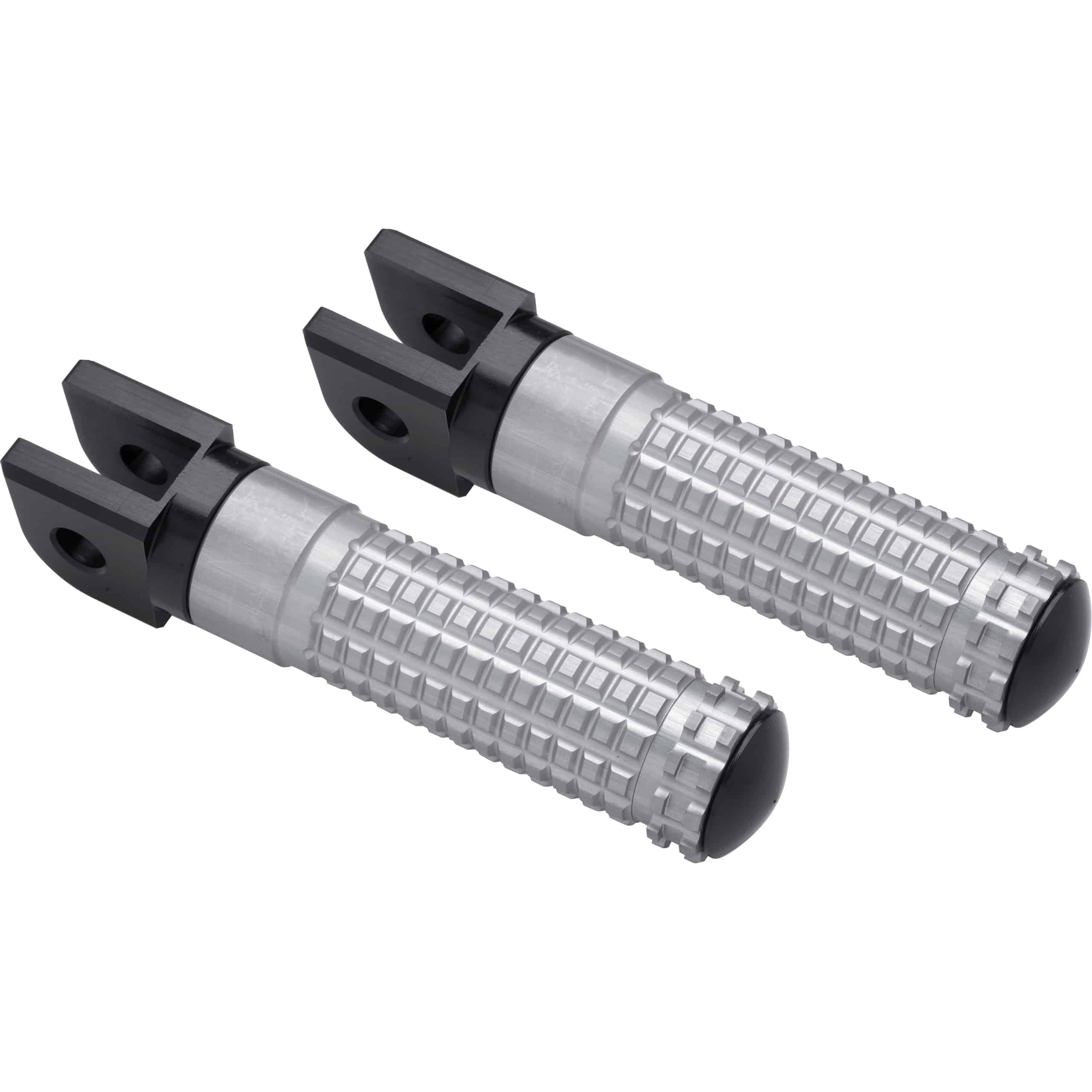 Mizu Fußrastenpaar Race für Fahrer schwarz/silber 10008 - Motorradteile & Ersatzteile - Fußrasten & Hebel