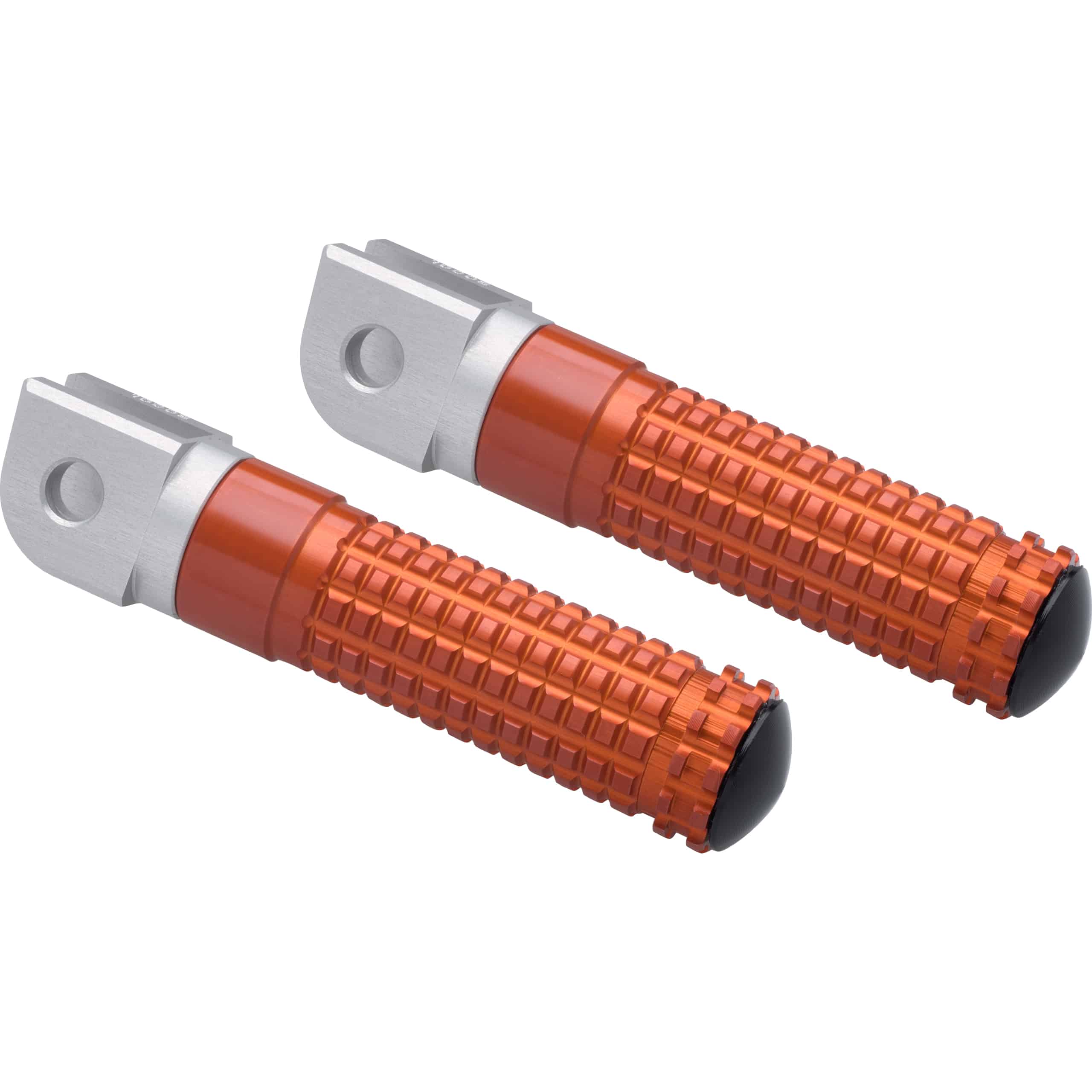 Mizu Fußrastenpaar Race für Fahrer silber/orange 10008 - Motorradteile & Ersatzteile - Fußrasten & Hebel