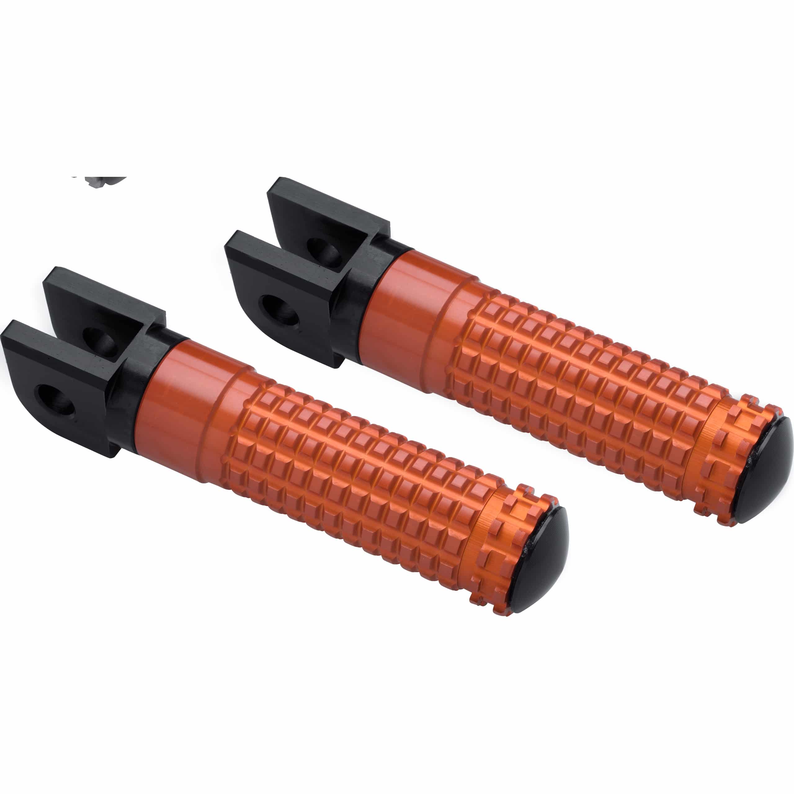 Mizu Fußrastenpaar Race für Fahrer silber/orange 10037 für KTM - Motorradteile & Ersatzteile - Fußrasten & Hebel