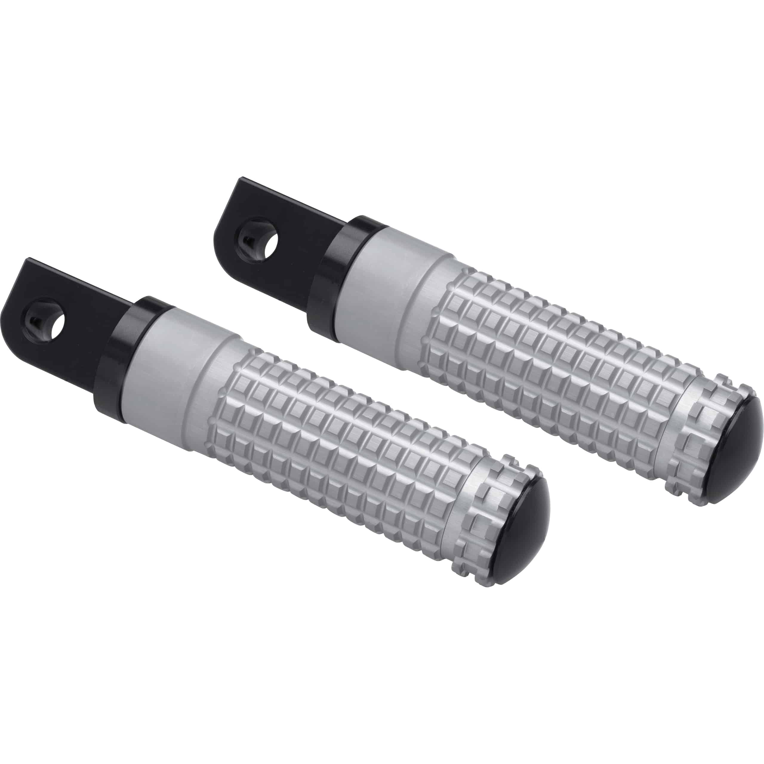 Mizu Fußrastenpaar Race für Sozius schwarz/silber 20041 - Motorradteile & Ersatzteile - Fußrasten & Hebel