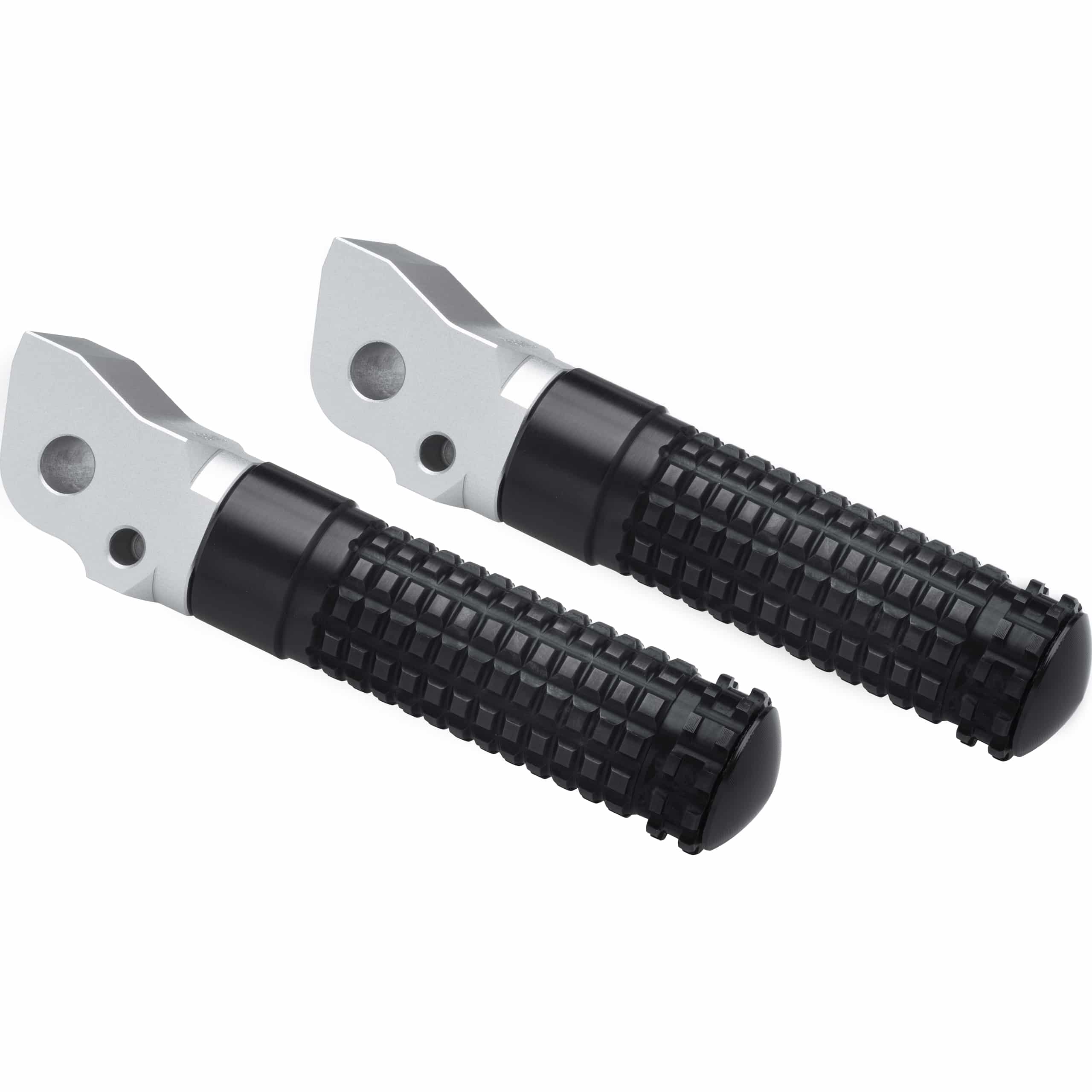 Mizu Fußrastenpaar Race für Sozius schwarz/silber 20042 - Motorradteile & Ersatzteile - Fußrasten & Hebel