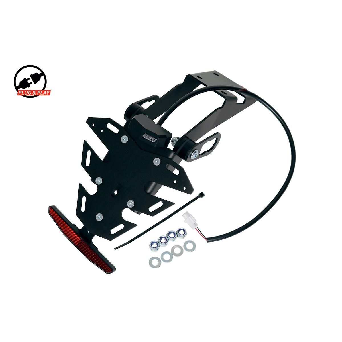 Mizu Kennzeichenhalter Plug & Play für Kawasaki Z 900 /SE 2025- - Motorradteile & Ersatzteile - Anbauteile