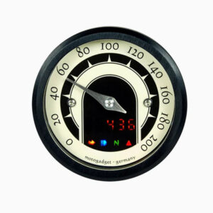 Motogadget Tacho motoscope tiny speedster (49 mm) schwarzer Ring - Motorradteile & Ersatzteile - Tacho & Instrumente