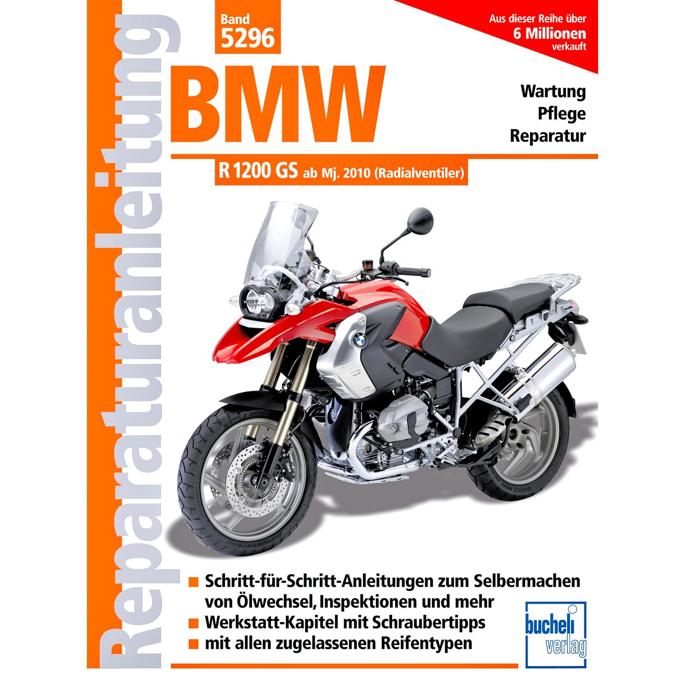Motorbuch-Verlag Reparaturanleitung Bucheli 5296 für BMW R 1200 GS AC 10-12 - Motorradzubehör - Werkstattzubehör