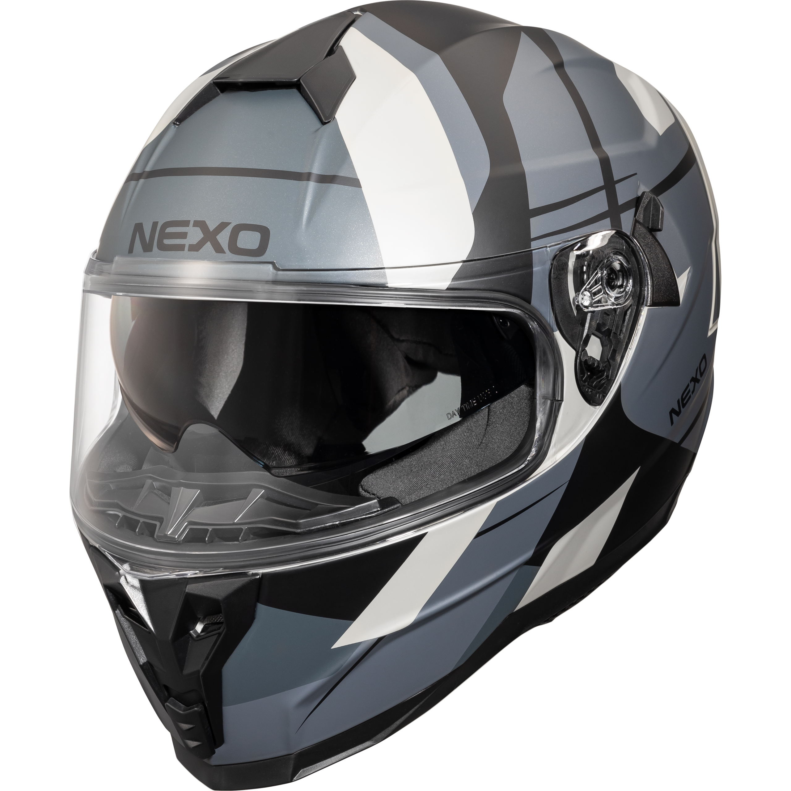 Nexo Integralhelm Comfort II Silber Dekor #24 L - Helme & Brillen - Sport Helme & Brillen