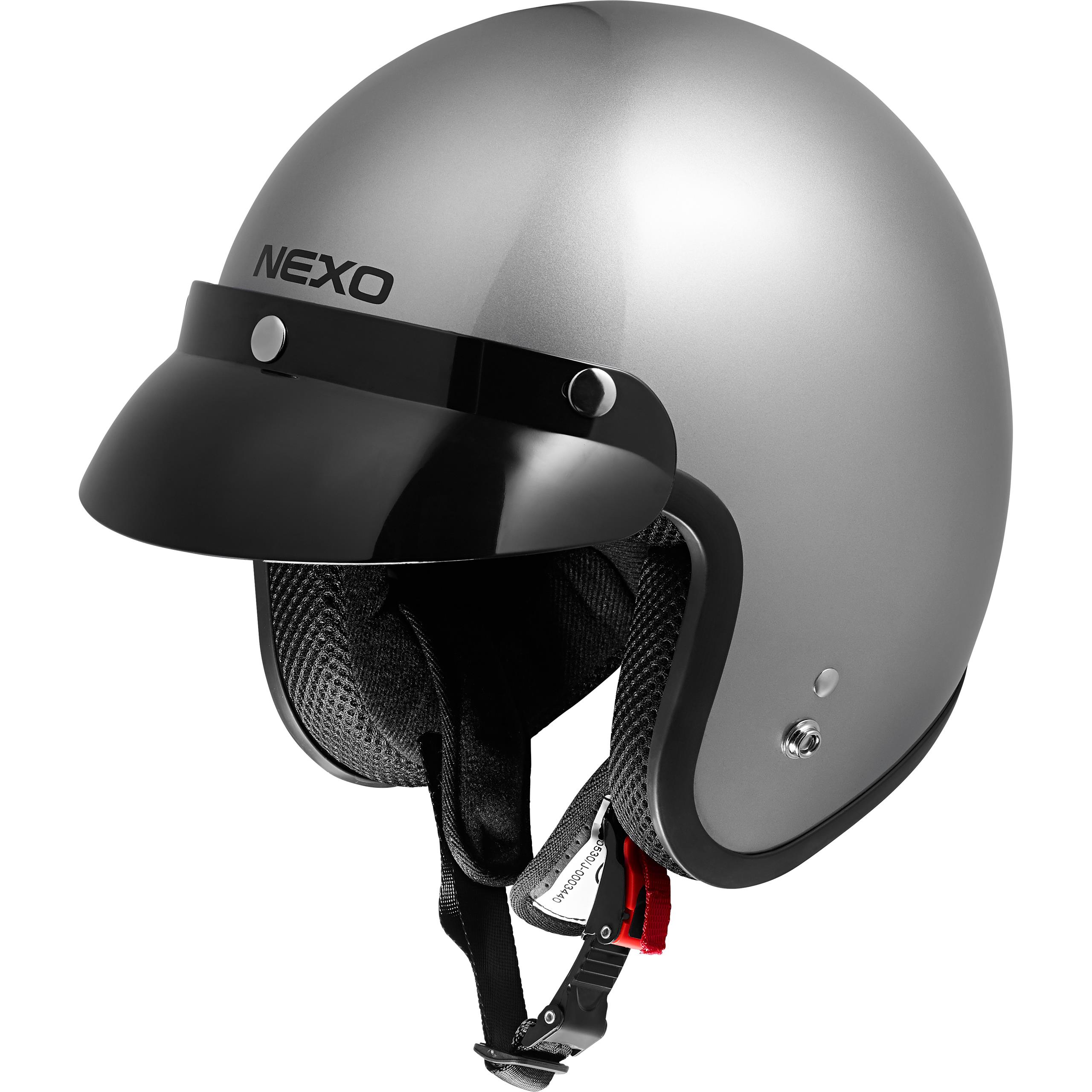 Nexo Jethelm Basic II silber M - Helme & Brillen - Café Racer Helme & Brillen