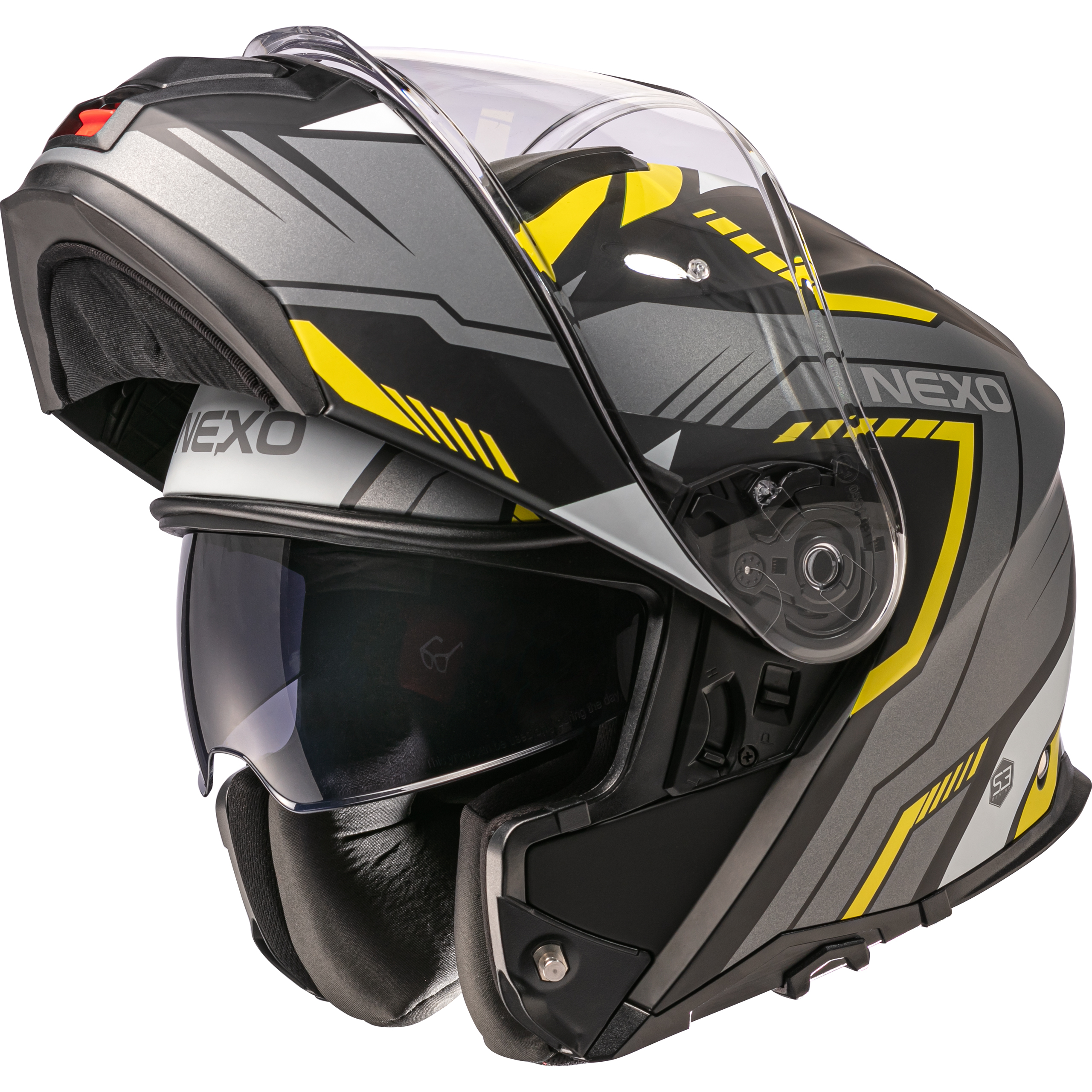 Nexo Klapphelm Comfort II gelb dekor #22 XL - Helme & Brillen - Touring Helme & Brillen