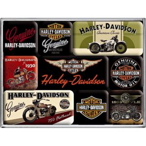 Nostalgic-Art Magnet-Set Harley Davidson Bikes - Motorradzubehör - Geschenkideen
