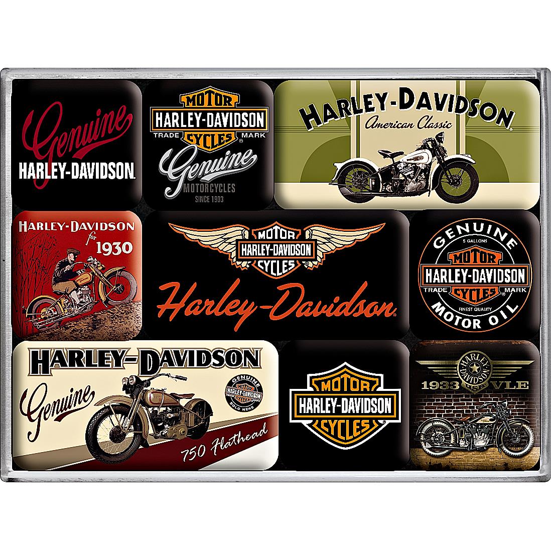 Nostalgic-Art Magnet-Set Harley Davidson Bikes - Motorradzubehör - Geschenkideen