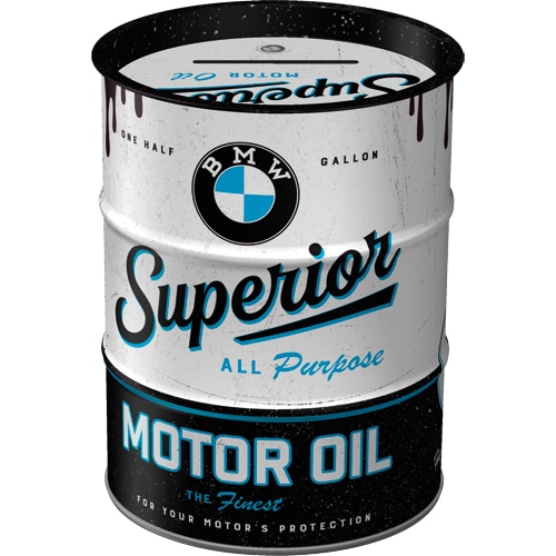 Nostalgic-Art Spardose Ölfass "BMW - Superior Motor Oil" - Motorradzubehör - Geschenkideen