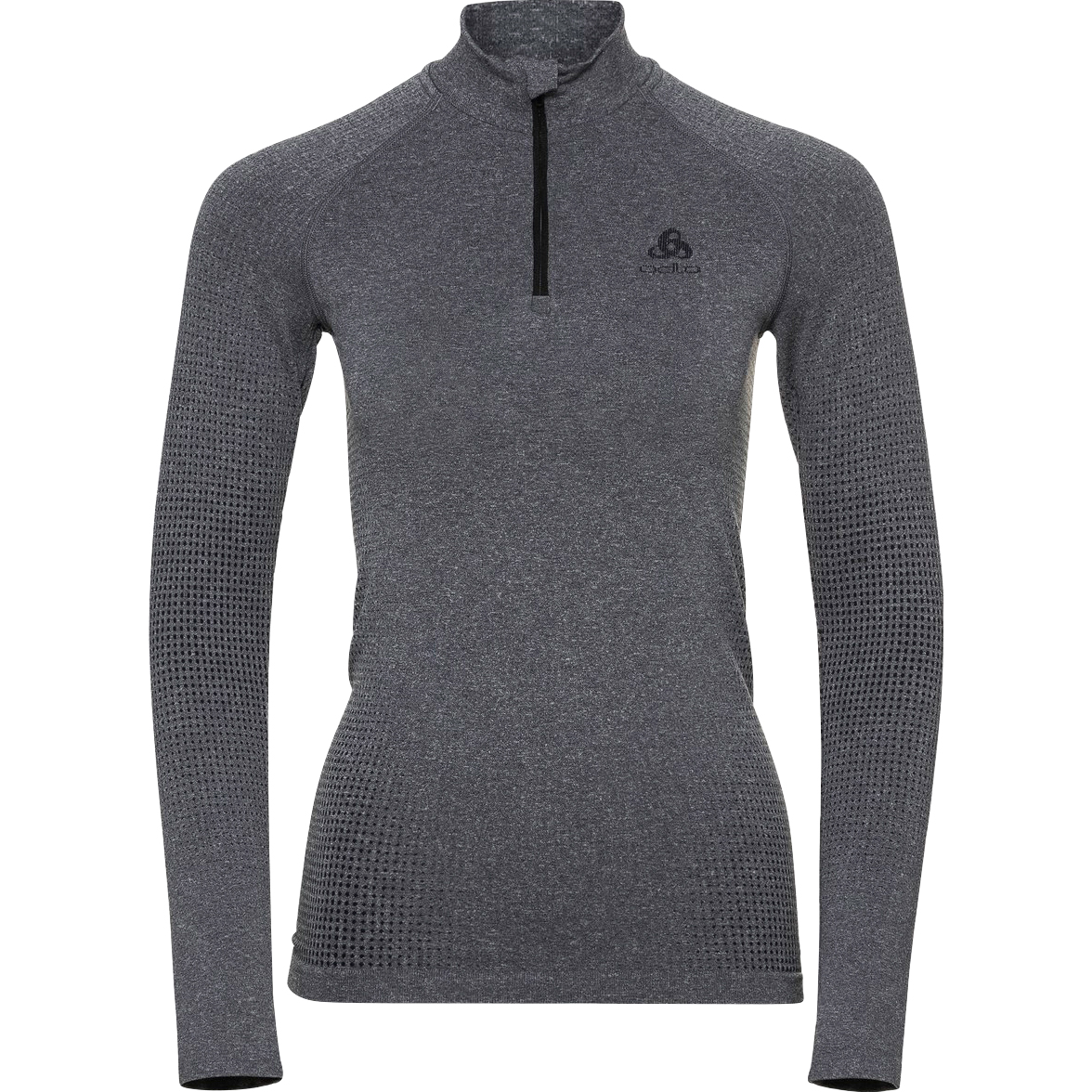 Odlo Turtle Neck Performa Damen Langarmshirt mit Zipper d. grau L - Motorradbekleidung - Wetterschutzkleidung