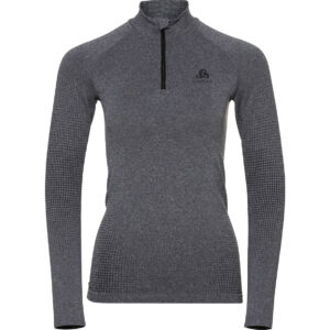 Odlo Turtle Neck Performa Damen Langarmshirt mit Zipper d. grau S - Motorradbekleidung - Wetterschutzkleidung