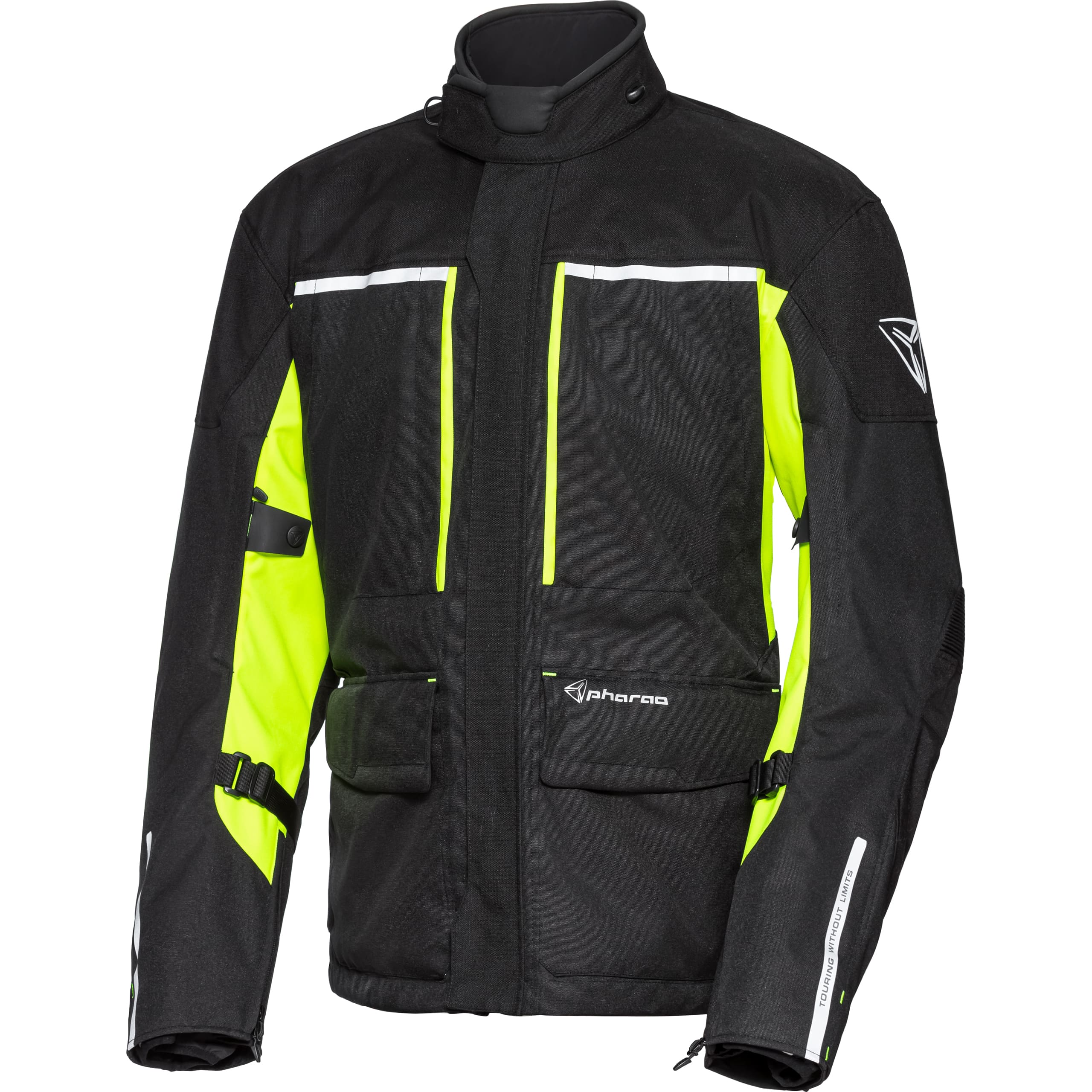 Pharao Cedar WP Textiljacke schwarz/gelb L - Motorradbekleidung - Motorradjacken