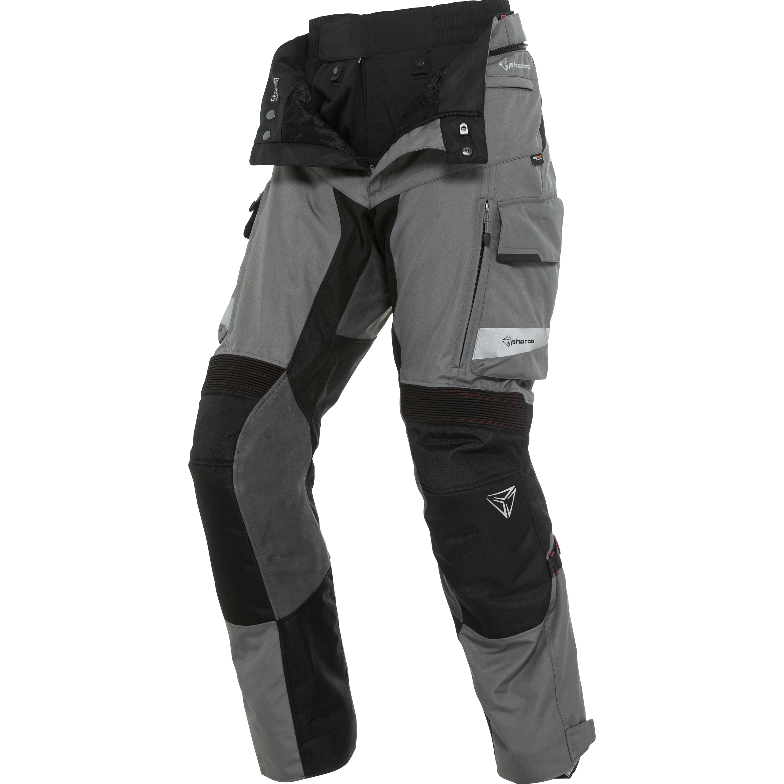 Pharao Tura WP Adv. Textil-/Lederhose grau/schwarz M - Motorradbekleidung - Touring Motorradbekleidung
