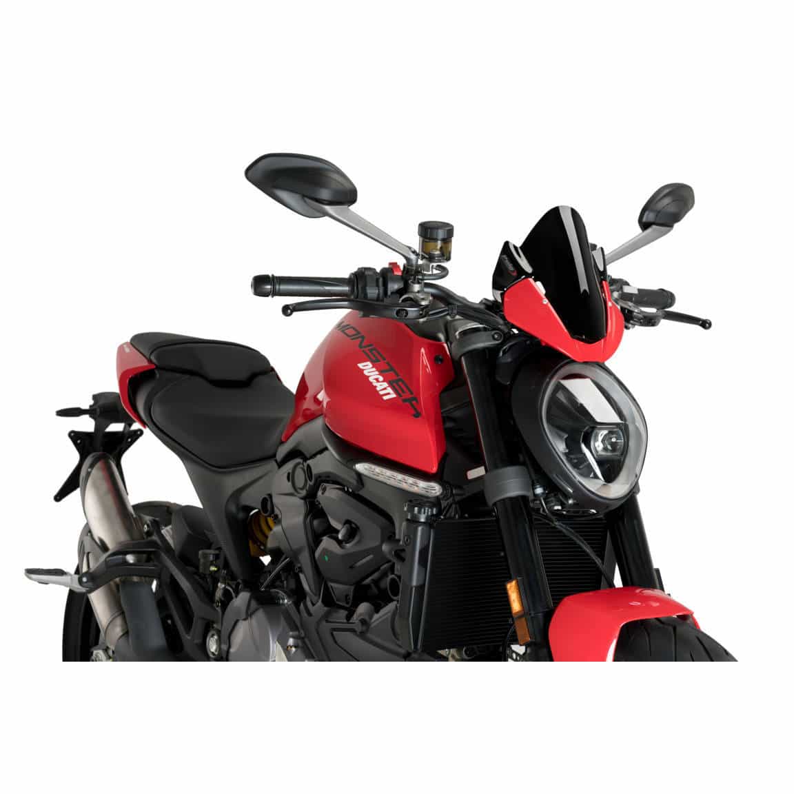 Puig Sportscheibe schwarz für Ducati Monster 937 /+/SP 2021- - Motorradteile & Ersatzteile - Anbauteile