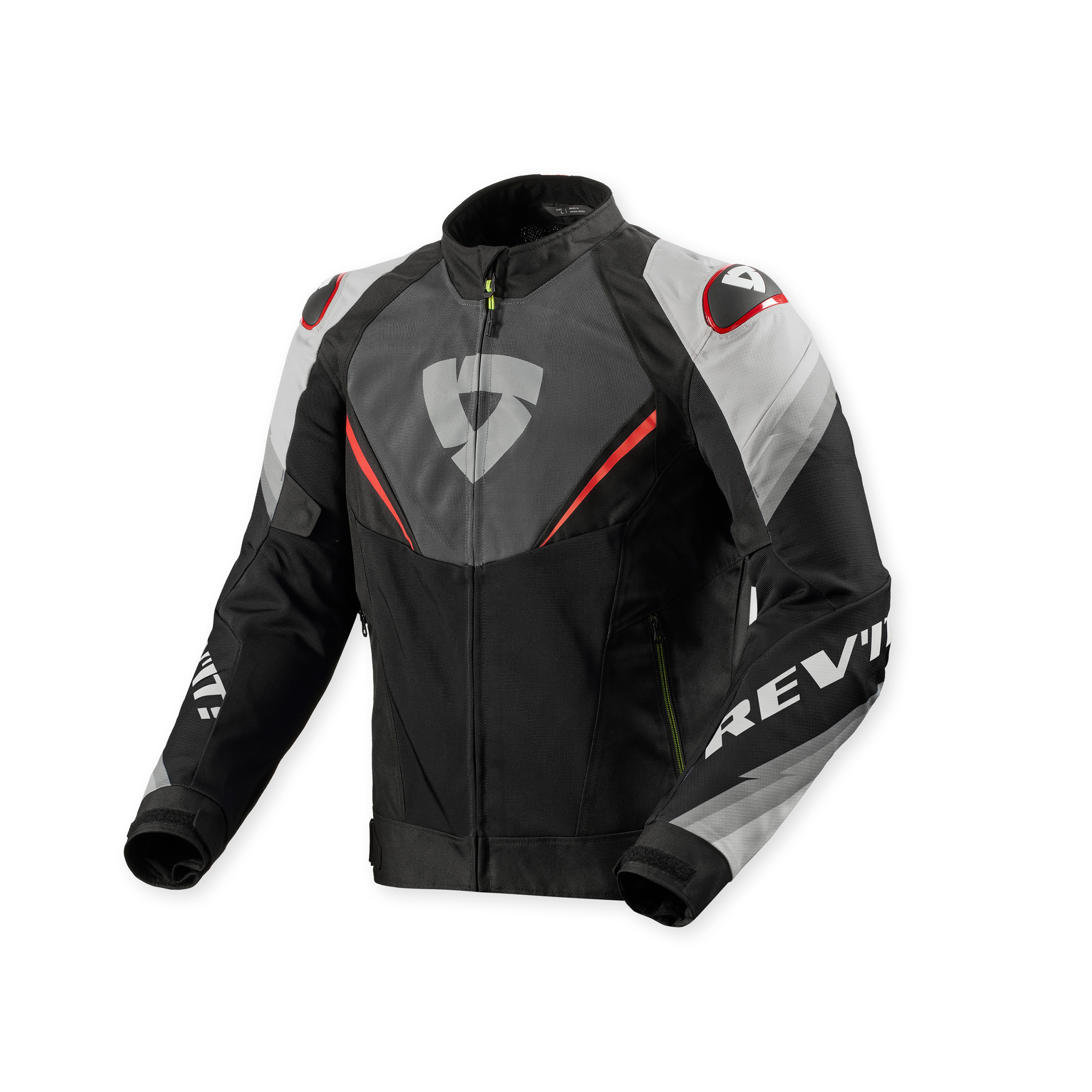 REV'IT! Quantum 3 Air Textiljacke grau/rot S - Motorradbekleidung - Motorradjacken