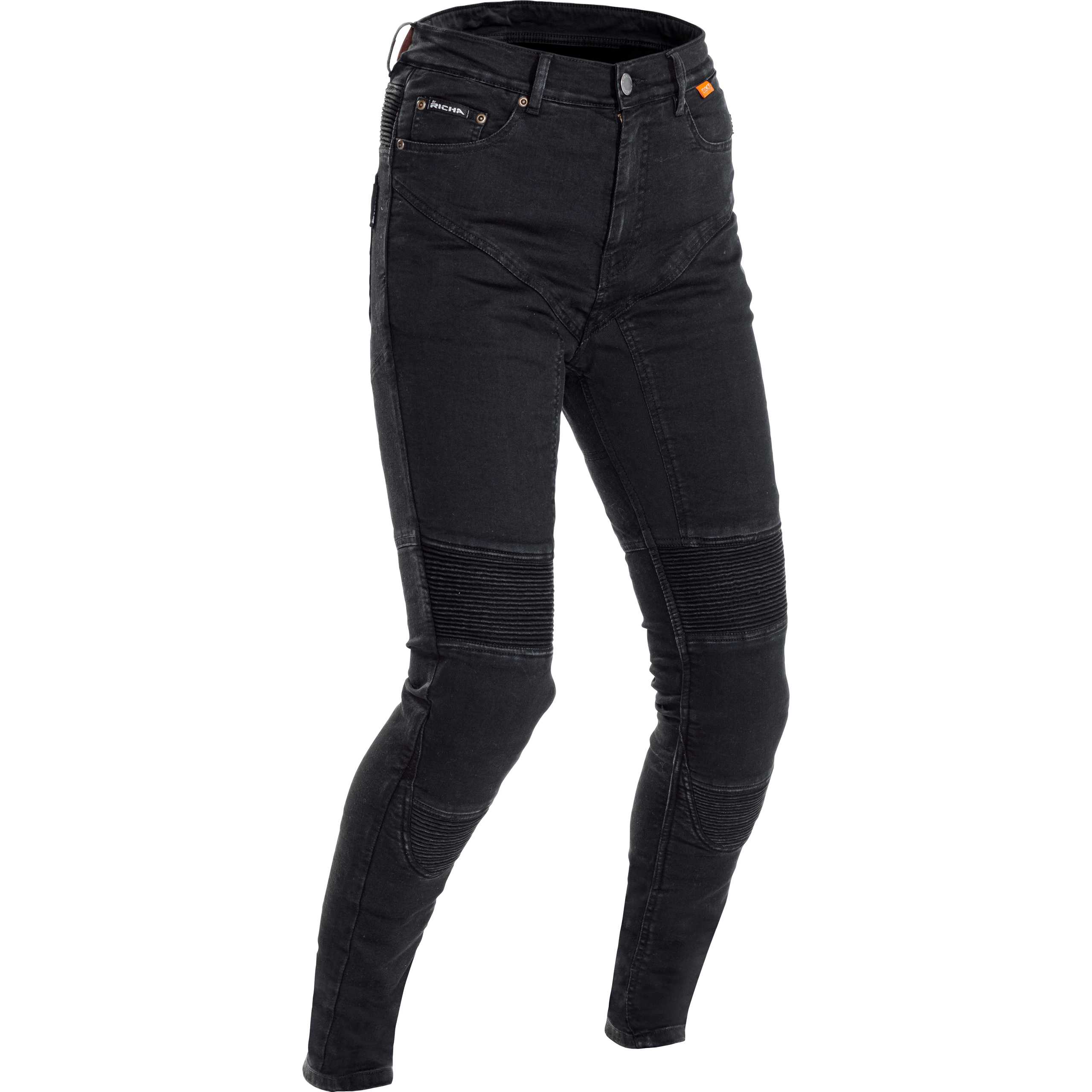 Richa Tokyo Damen Jeans washed schwarz 30 - Motorradbekleidung - Motorradhosen
