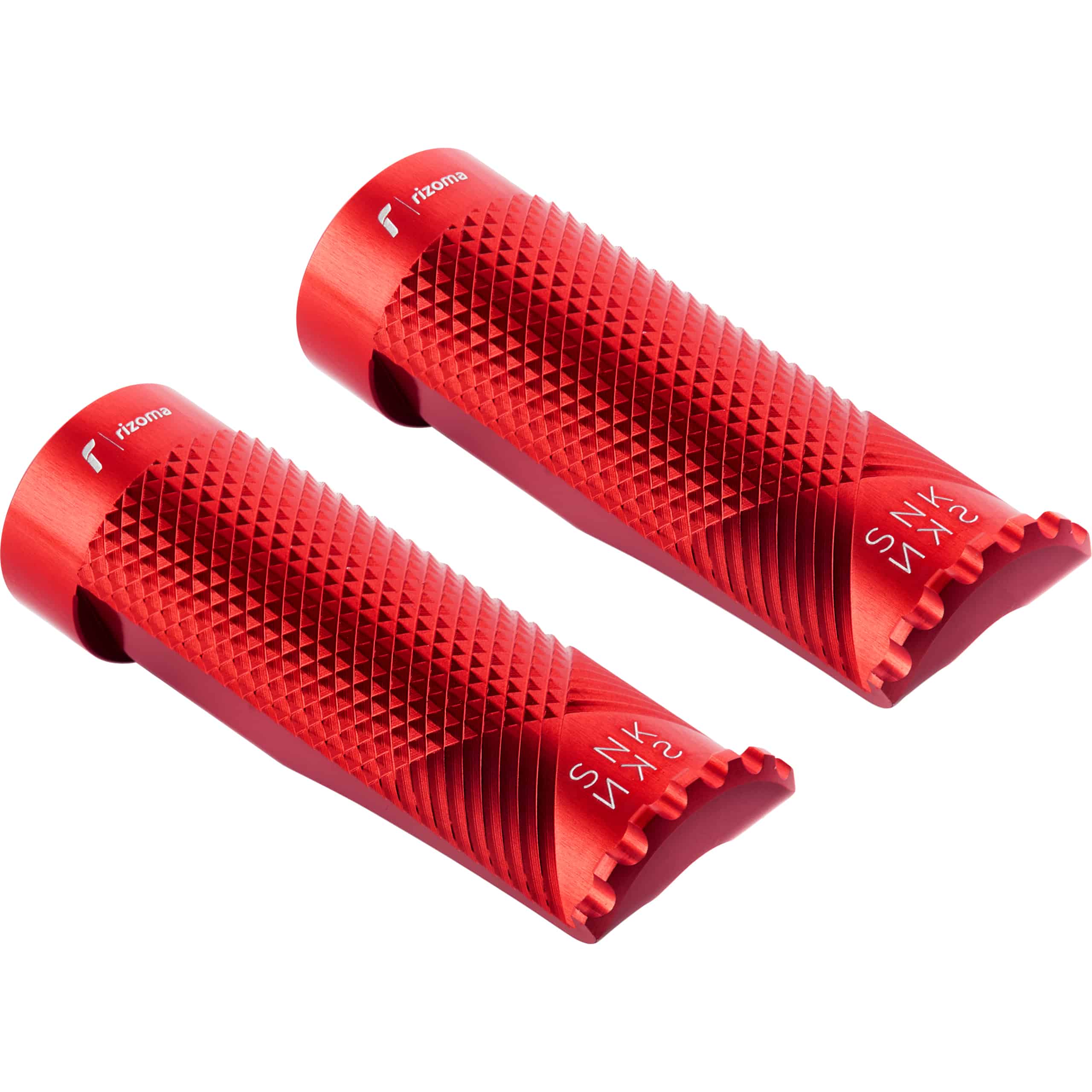 Rizoma Fußrastenpaar Ø18mm Snake ohne Adaptergelenke!! PE615R rot - Motorradteile & Ersatzteile - Fußrasten & Hebel