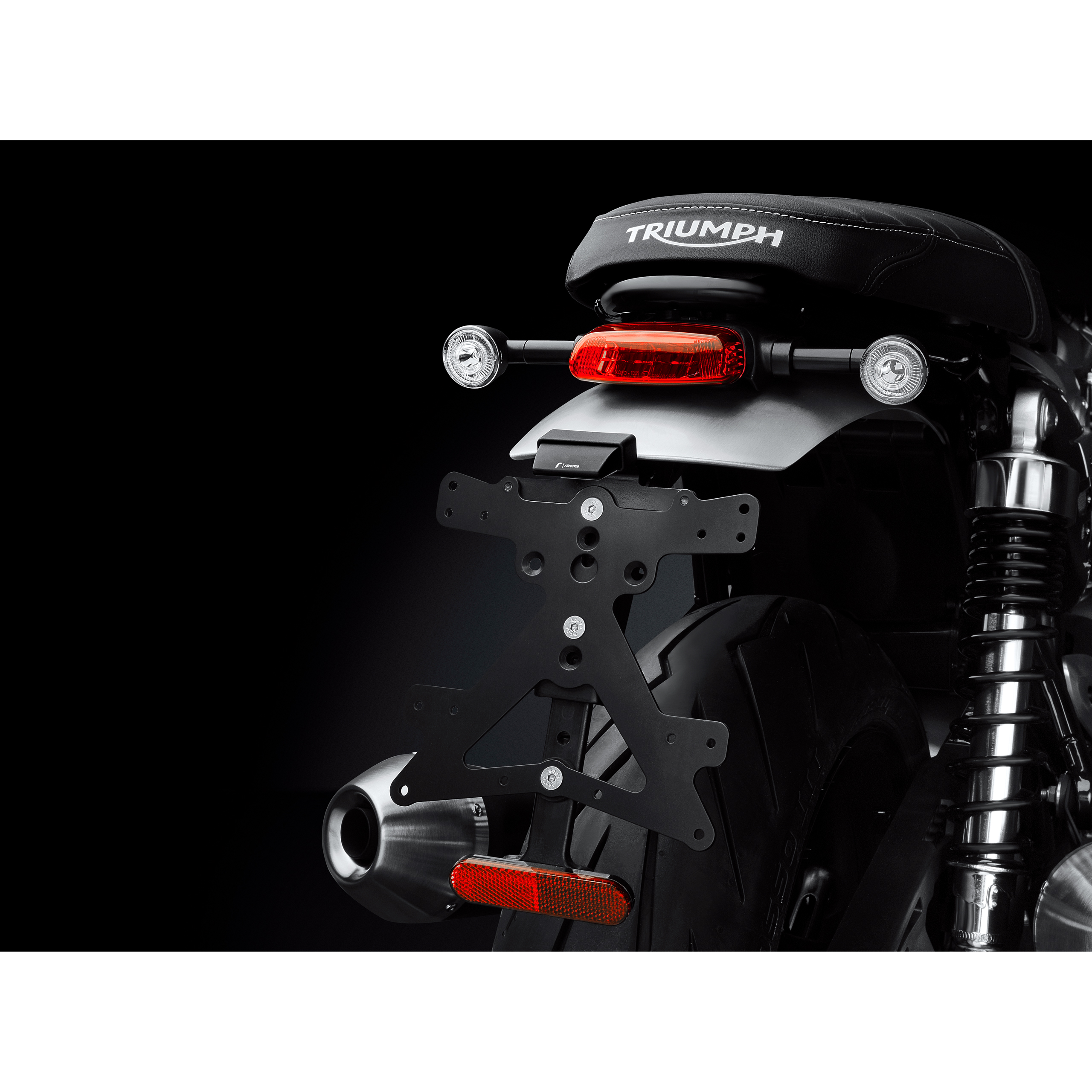 Rizoma Kennzeichenhalter Fox PT668B für Triumph Speed Twin 1200 - Motorradteile & Ersatzteile - Anbauteile