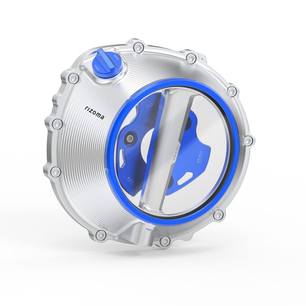 Rizoma Kupplungsdeckel ZBW109A silber/blau für BMW S/M 1000 R/RR/XR - Motorradteile & Ersatzteile - Verkleidungen & Abdeckungen
