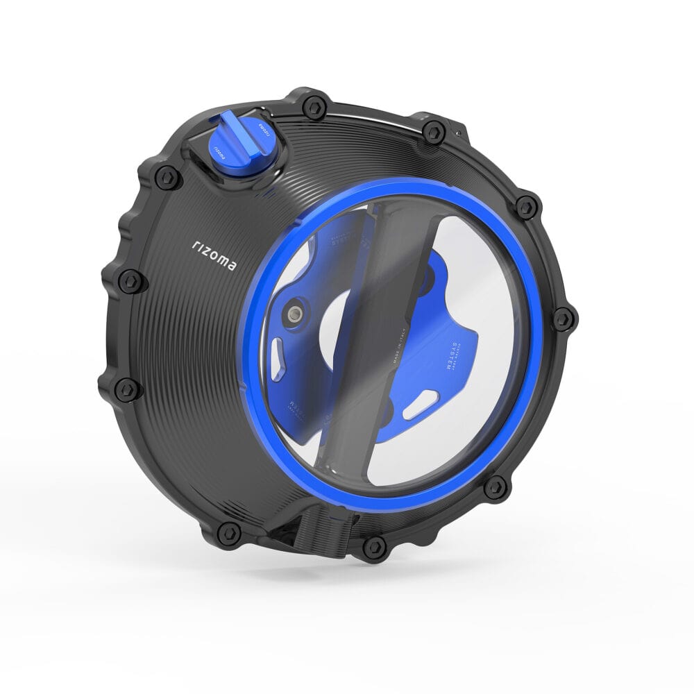 Rizoma Kupplungsdeckel ZBW109B schwarz/blau für BMW S/M 1000 R/RR/X - Motorradteile & Ersatzteile - Verkleidungen & Abdeckungen