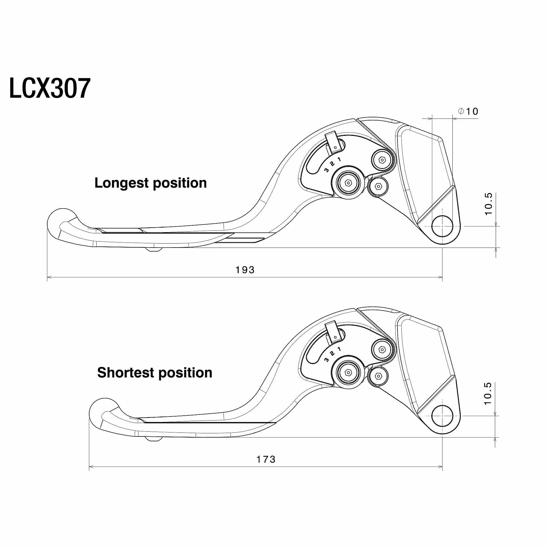 Rizoma Kupplungshebel einstellbar/breitenvariabel LCX307A silber - Motorradteile & Ersatzteile - Lenker