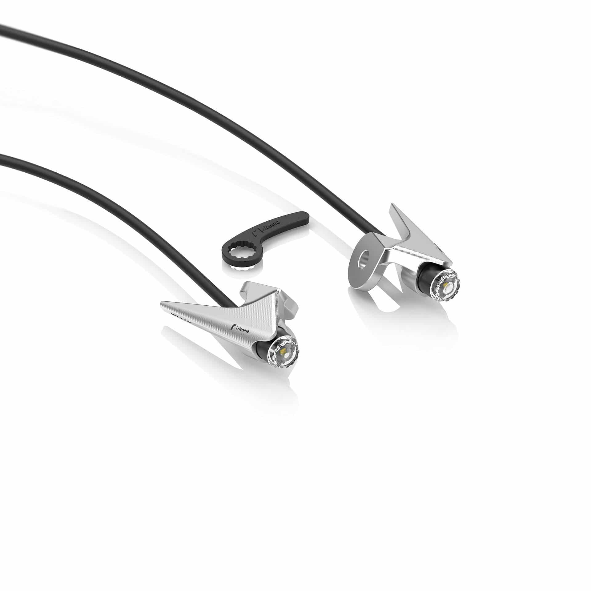 Rizoma Montageadapterpaar für Light Unit FR447A Alu silber - Motorradteile & Ersatzteile - Beleuchtung