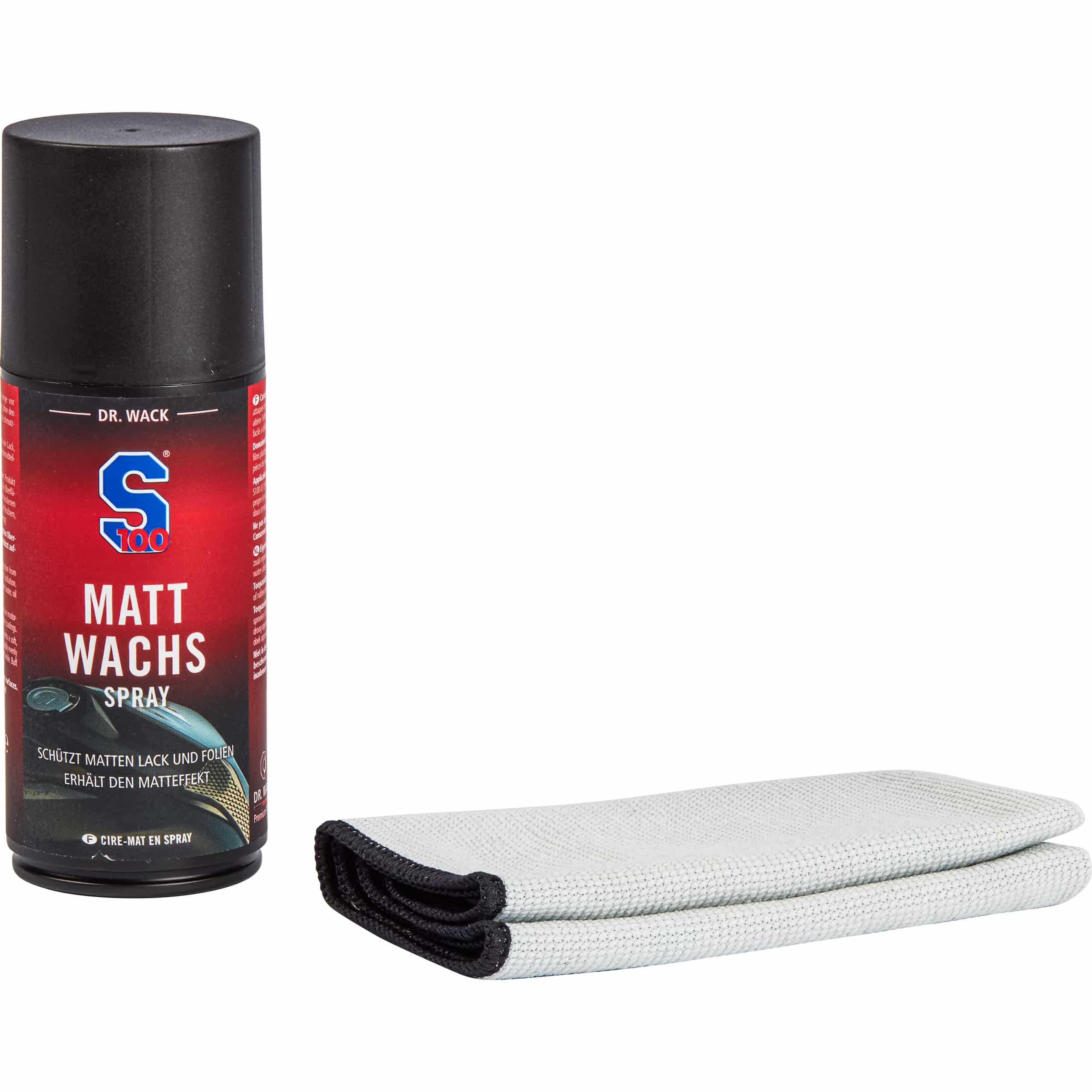 S100 Matt-Wachs Spray 250 ml inkl. Mikrofasertuch - Motorradzubehör - Reinigung & Pflege