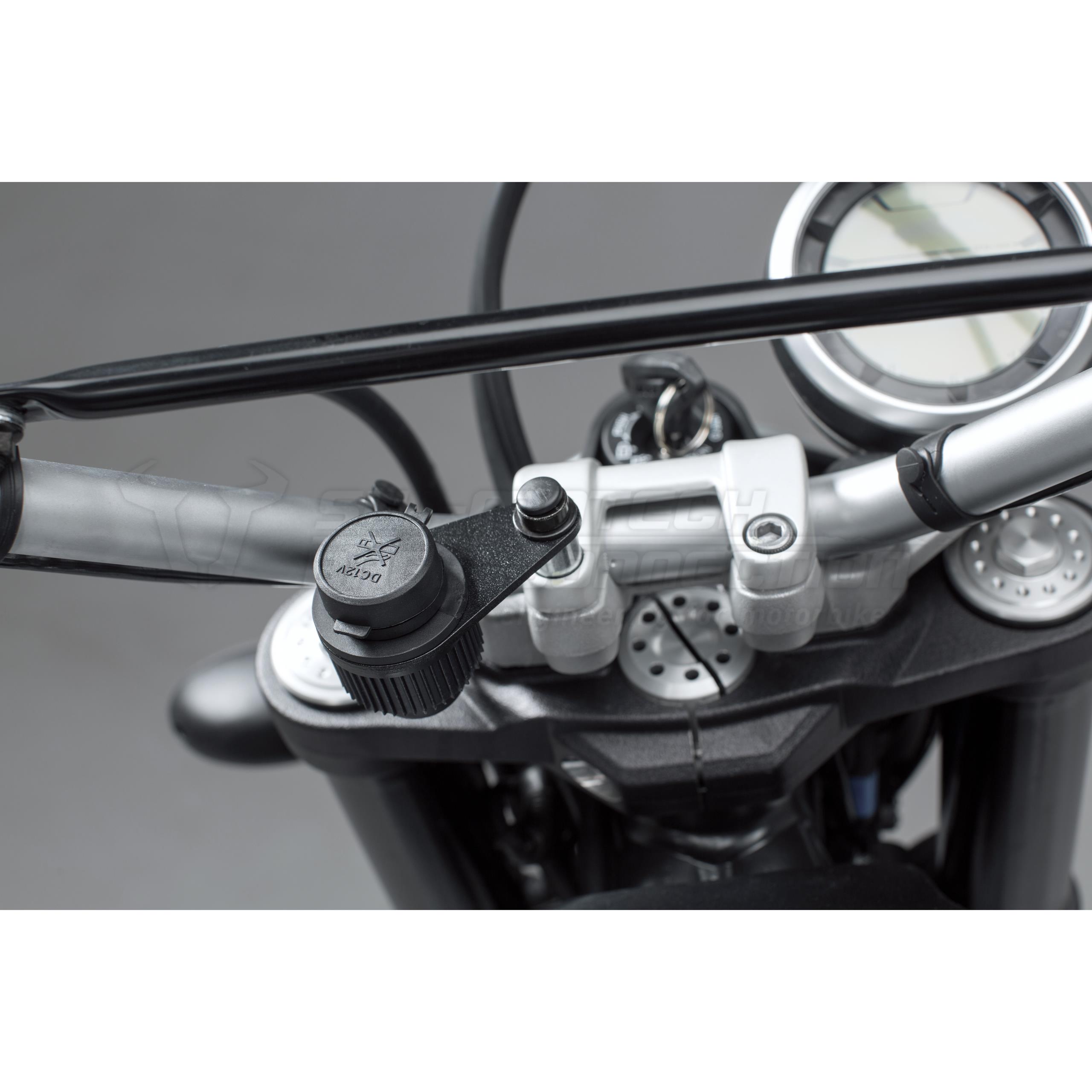 SW-MOTECH Befestigungsblech für Zigarettenanzünder an M8 - Motorradzubehör - Multimedia